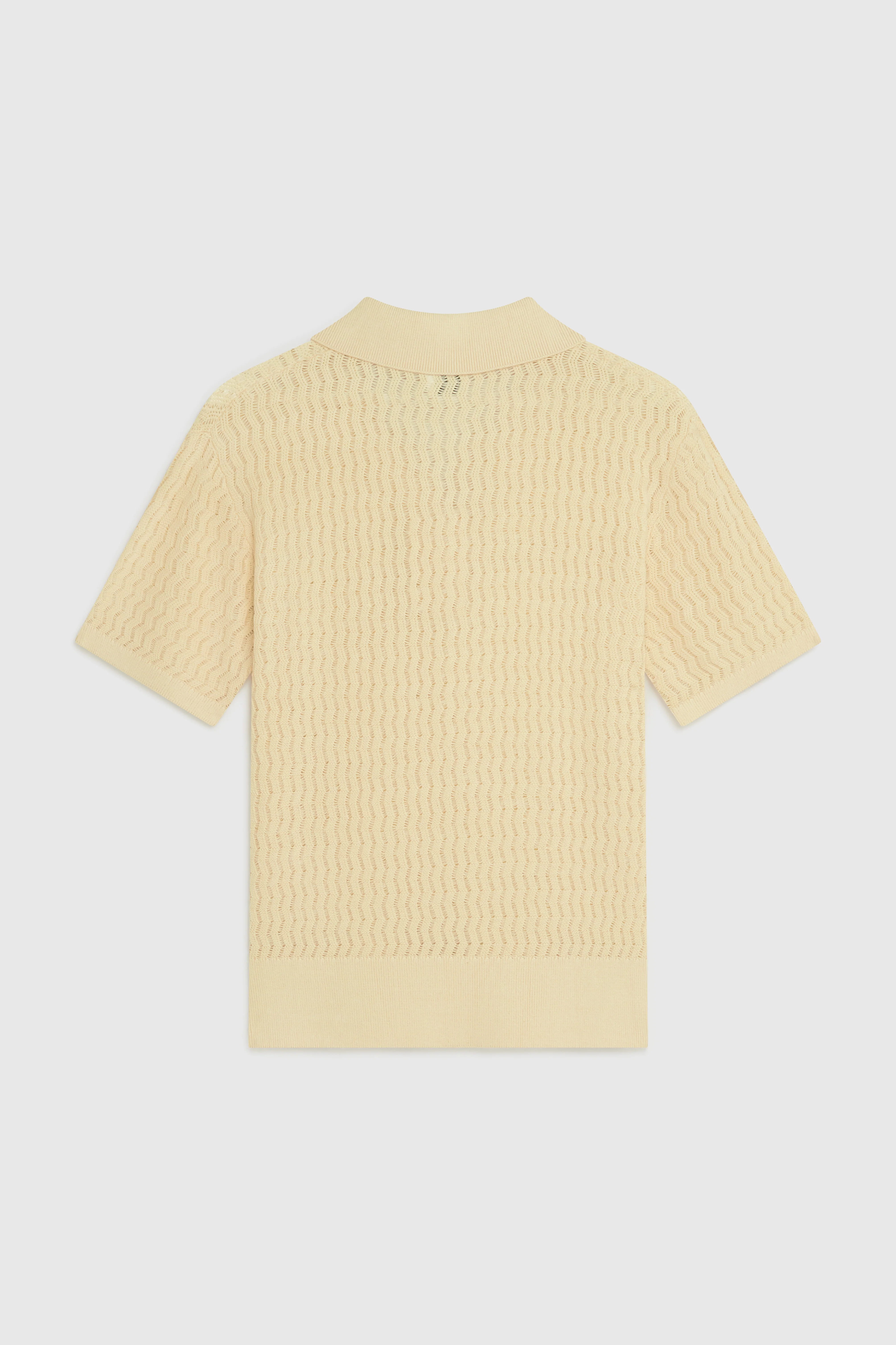 AURI KNIT EYELASH POLO - VANILLA - Image 3