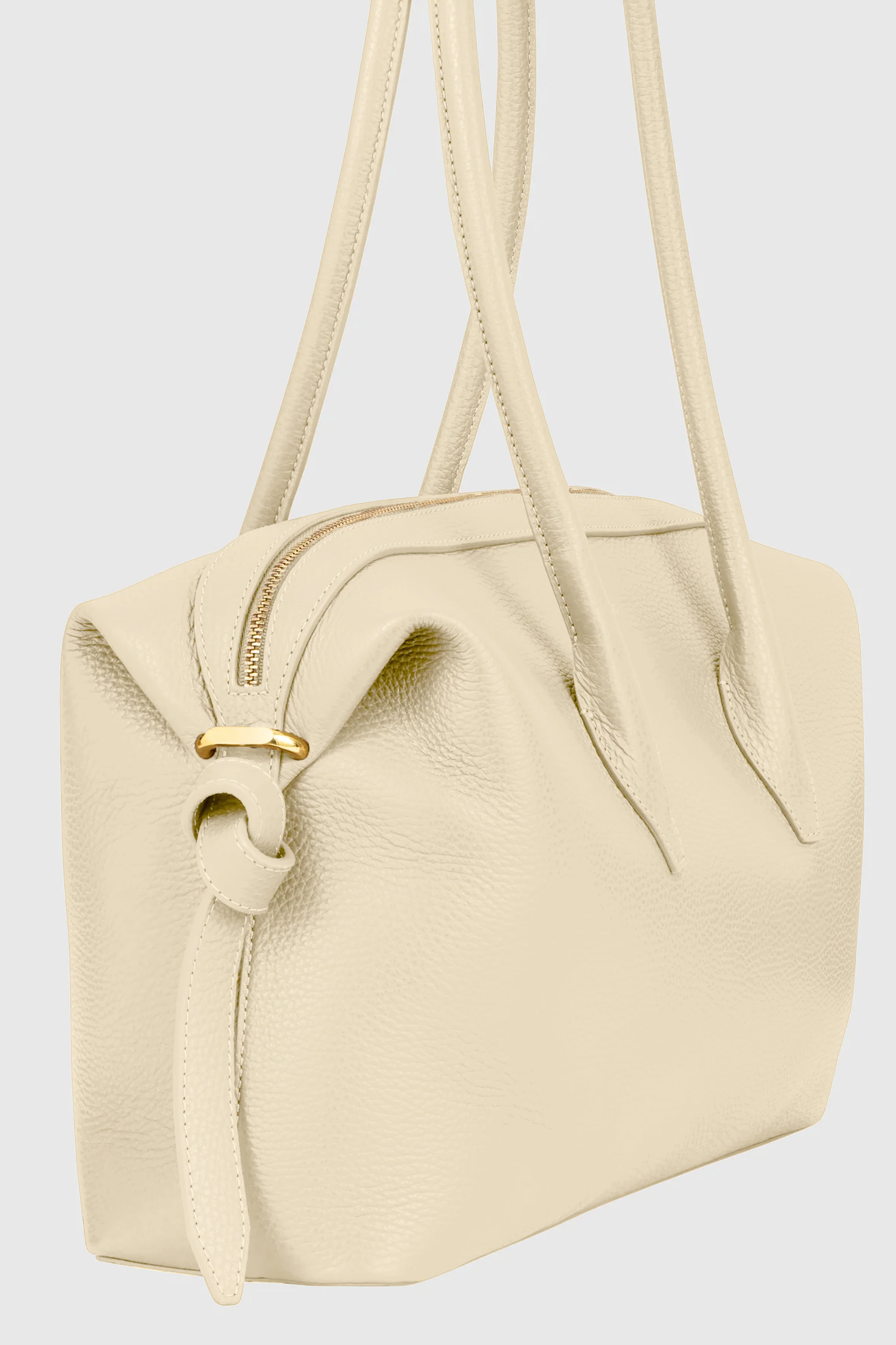 BRIOCHE DUFFLE - ANGORA PEBBLE GRAINED LEATHER - Image 4