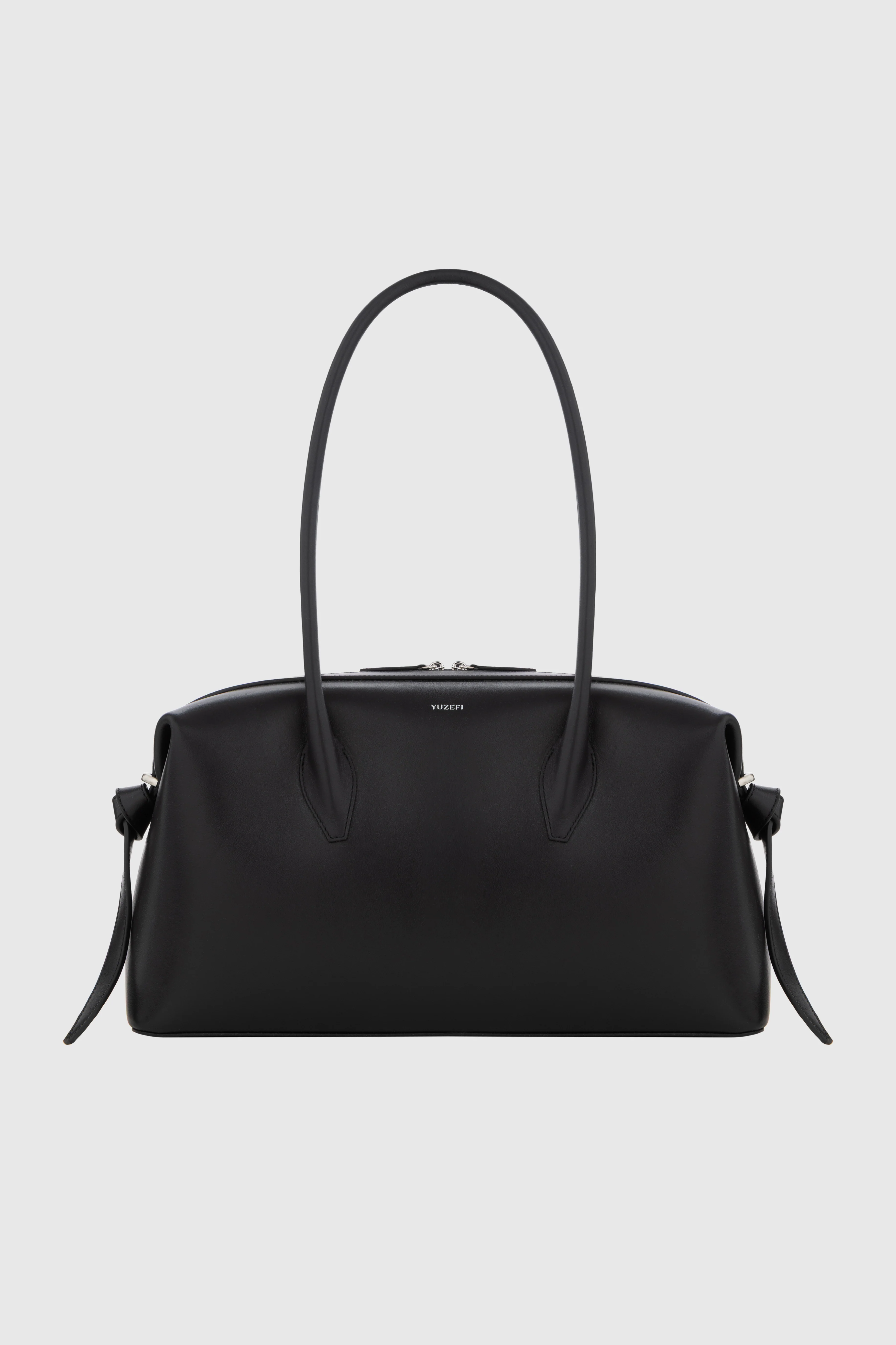 BRIOCHE DUFFLE - BLACK SMOOTH LEATHER