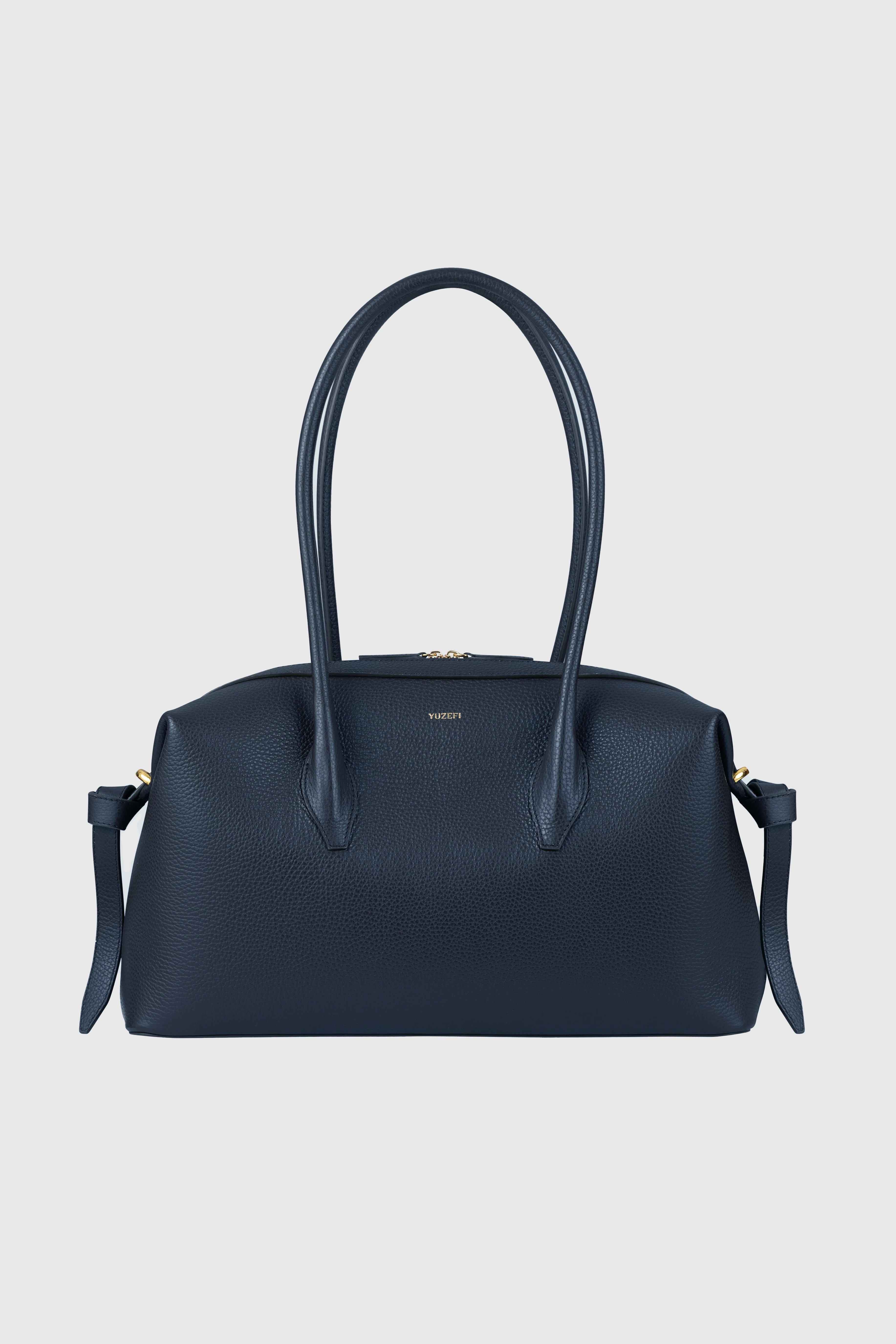 BRIOCHE DUFFLE - MIDNIGHT PEBBLE GRAINED LEATHER
