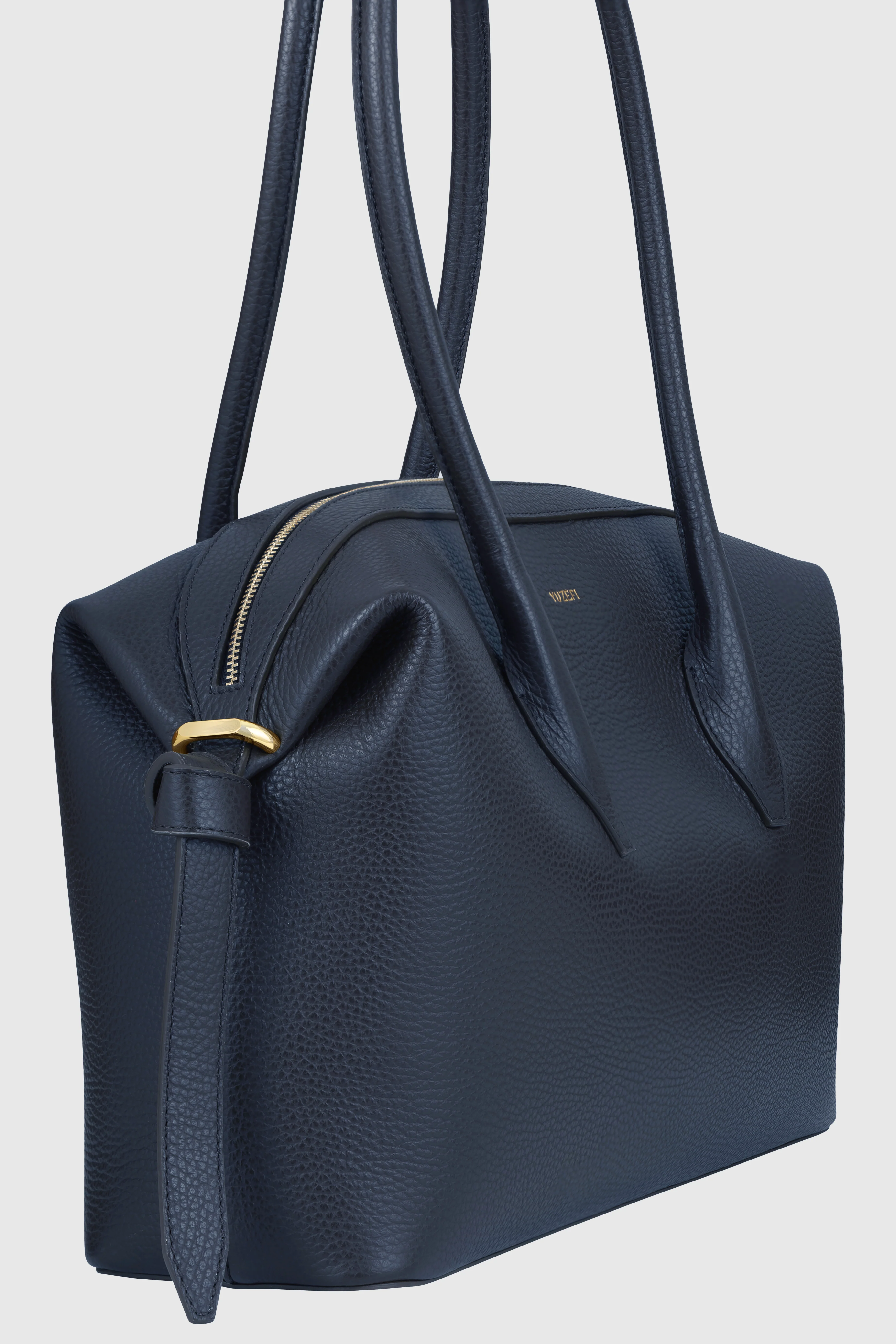 BRIOCHE DUFFLE - MIDNIGHT PEBBLE GRAINED LEATHER - Image 3