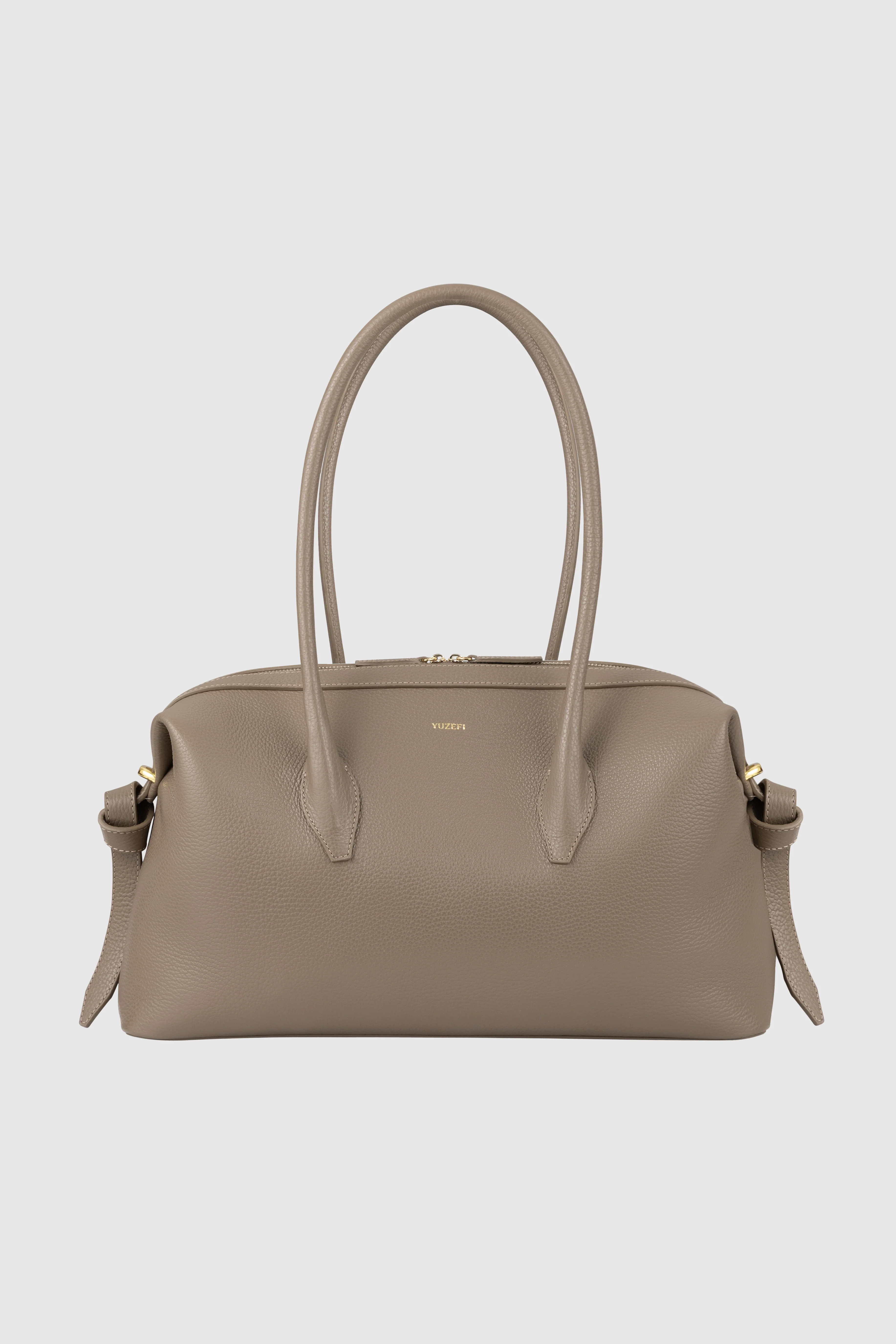 BRIOCHE DUFFLE - TAUPE PEBBLE GRAINED LEATHER