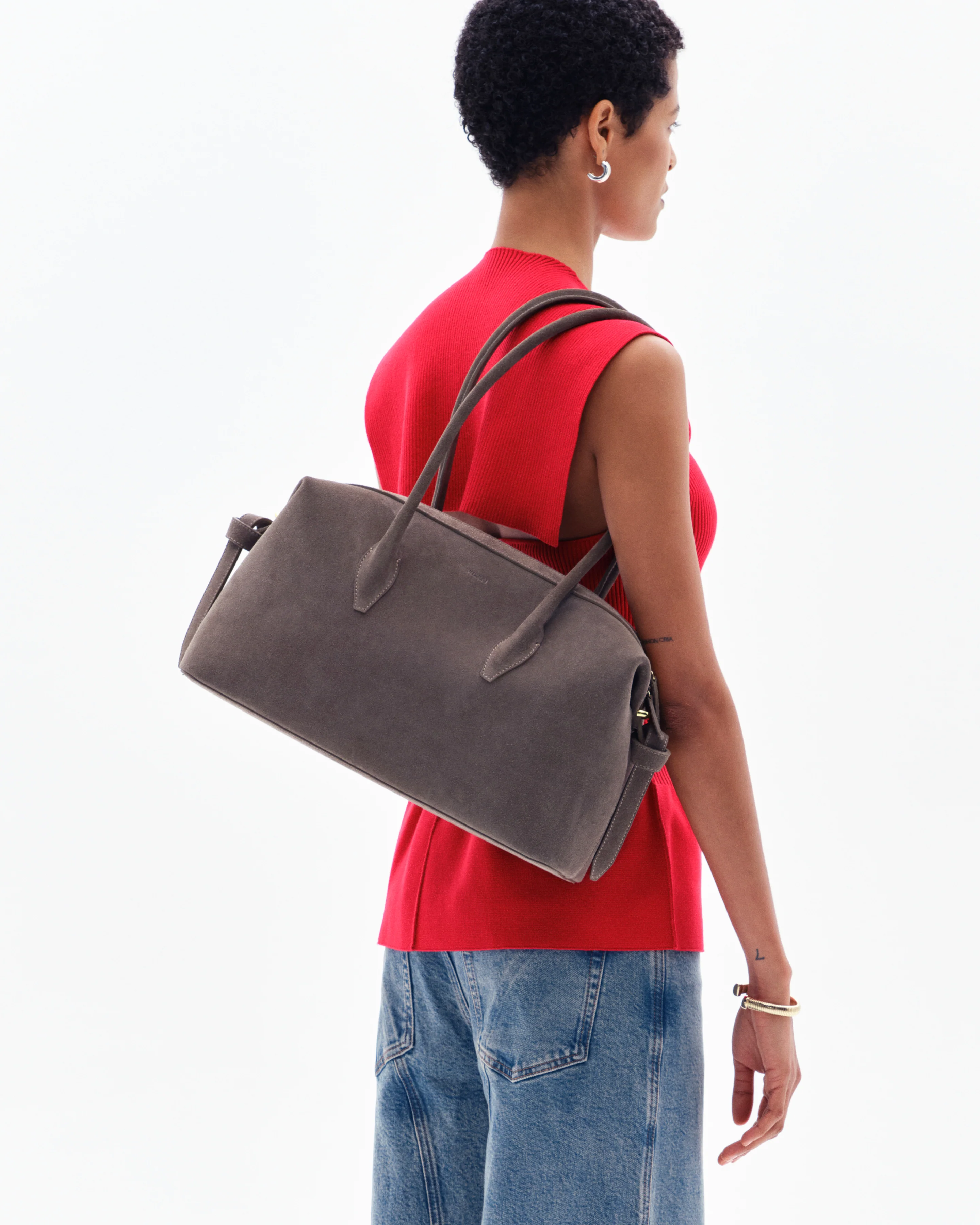 BRIOCHE DUFFLE - TAUPE SUEDE - Image 3