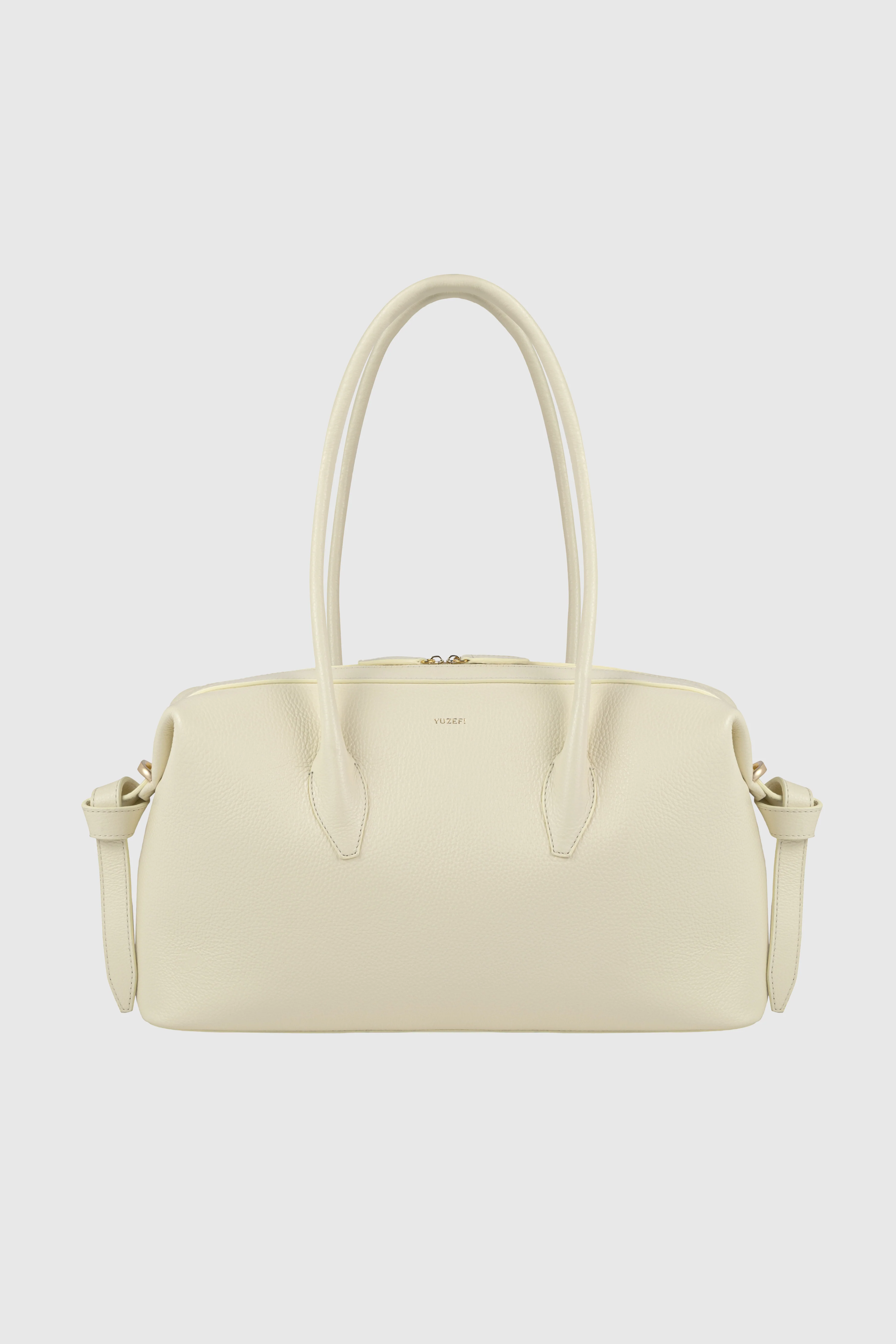 BRIOCHE DUFFLE - VANILLA PEBBLE GRAINED LEATHER