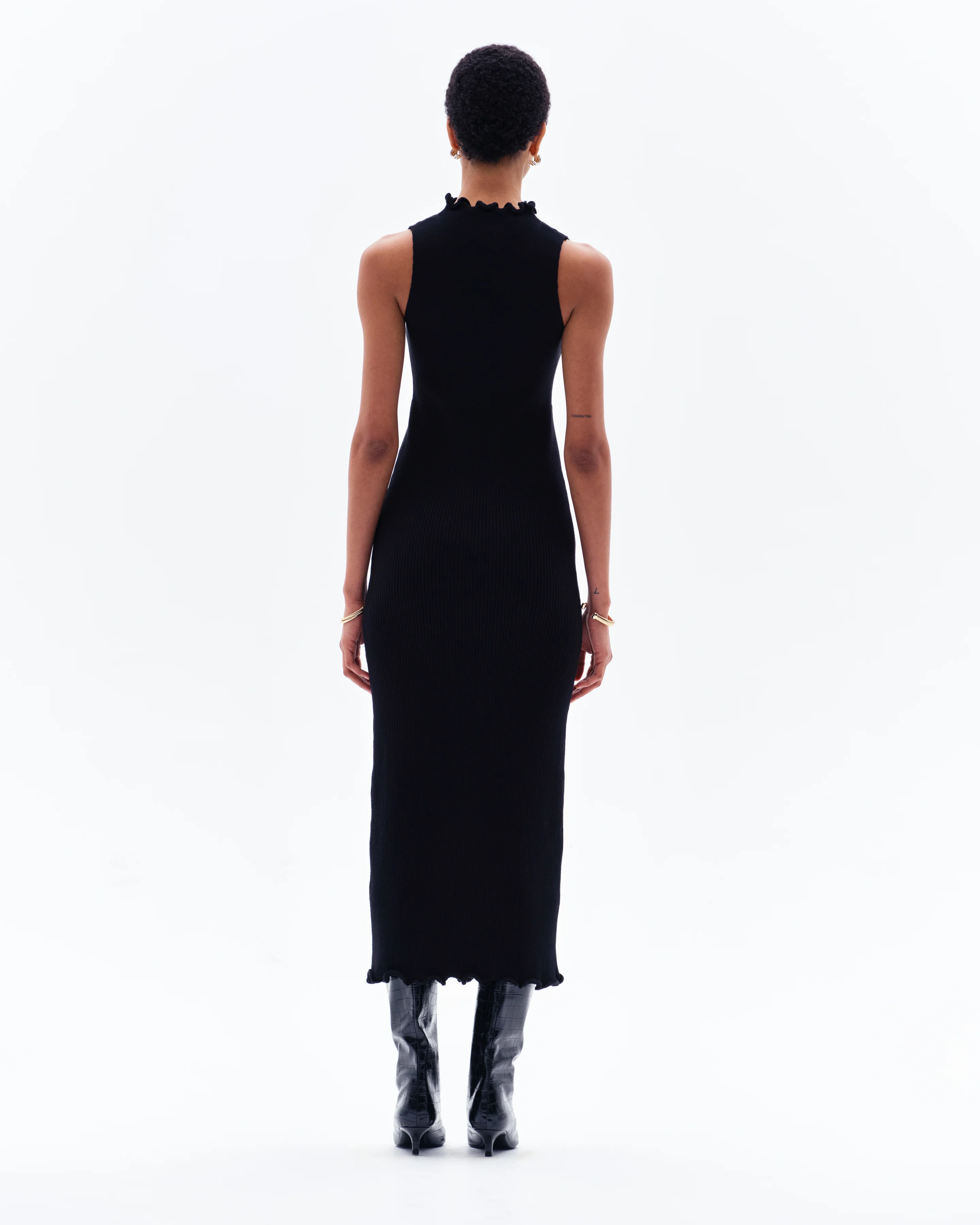EZE RIB MAXI DRESS - BLACK - Image 2