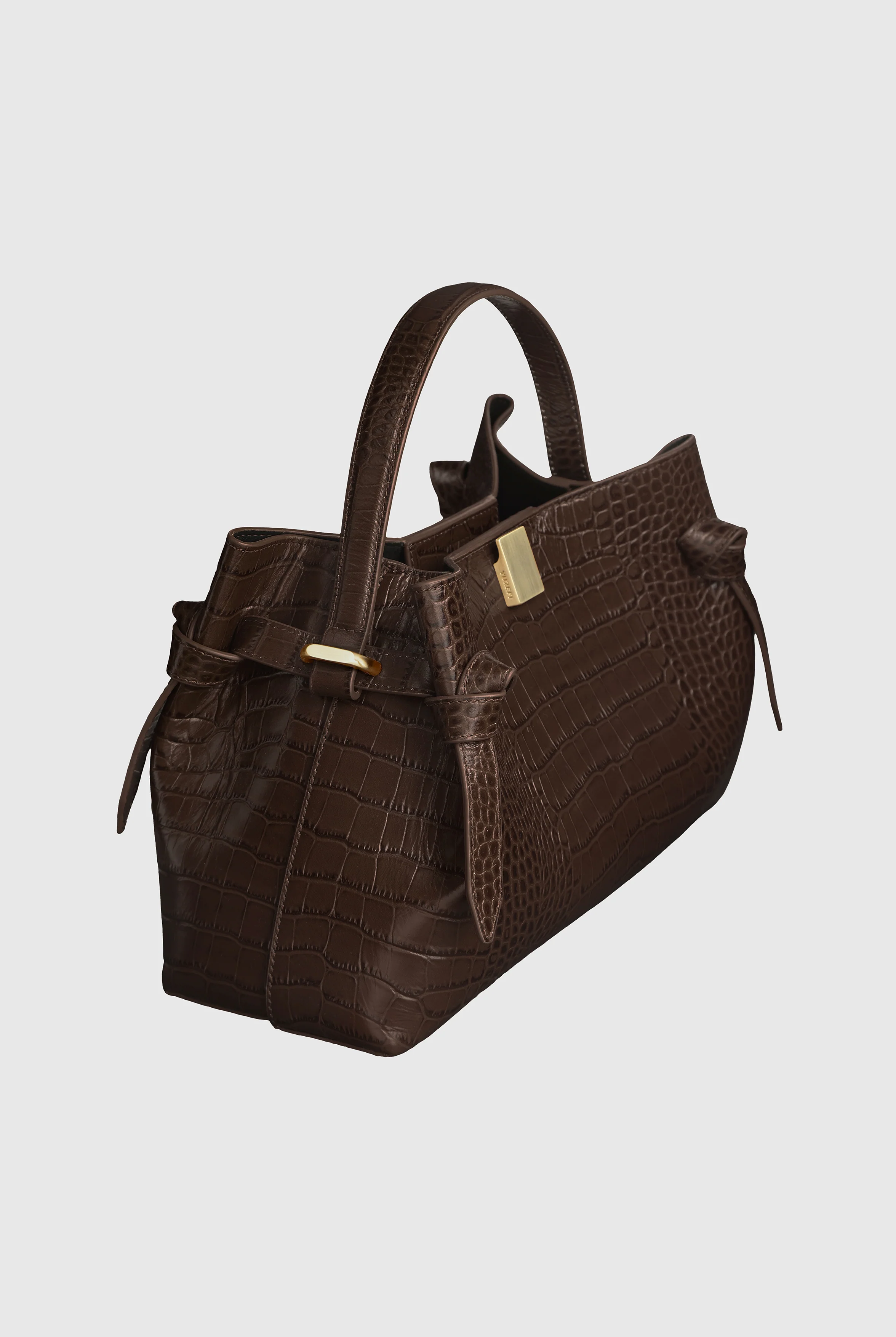GYOZA - EMBOSSED ESPRESSO CROC LEATHER - Image 2