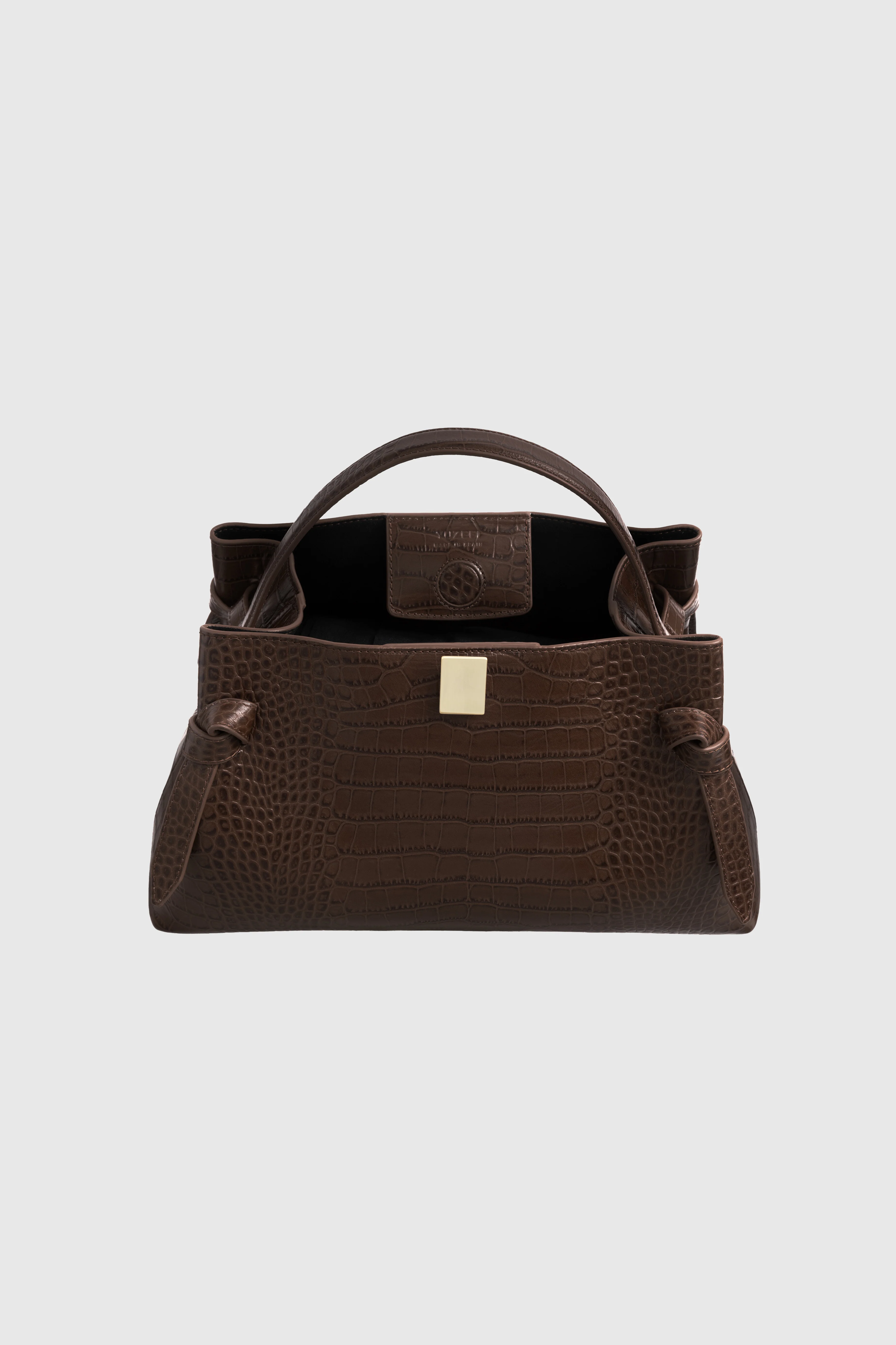GYOZA - EMBOSSED ESPRESSO CROC LEATHER - Image 4