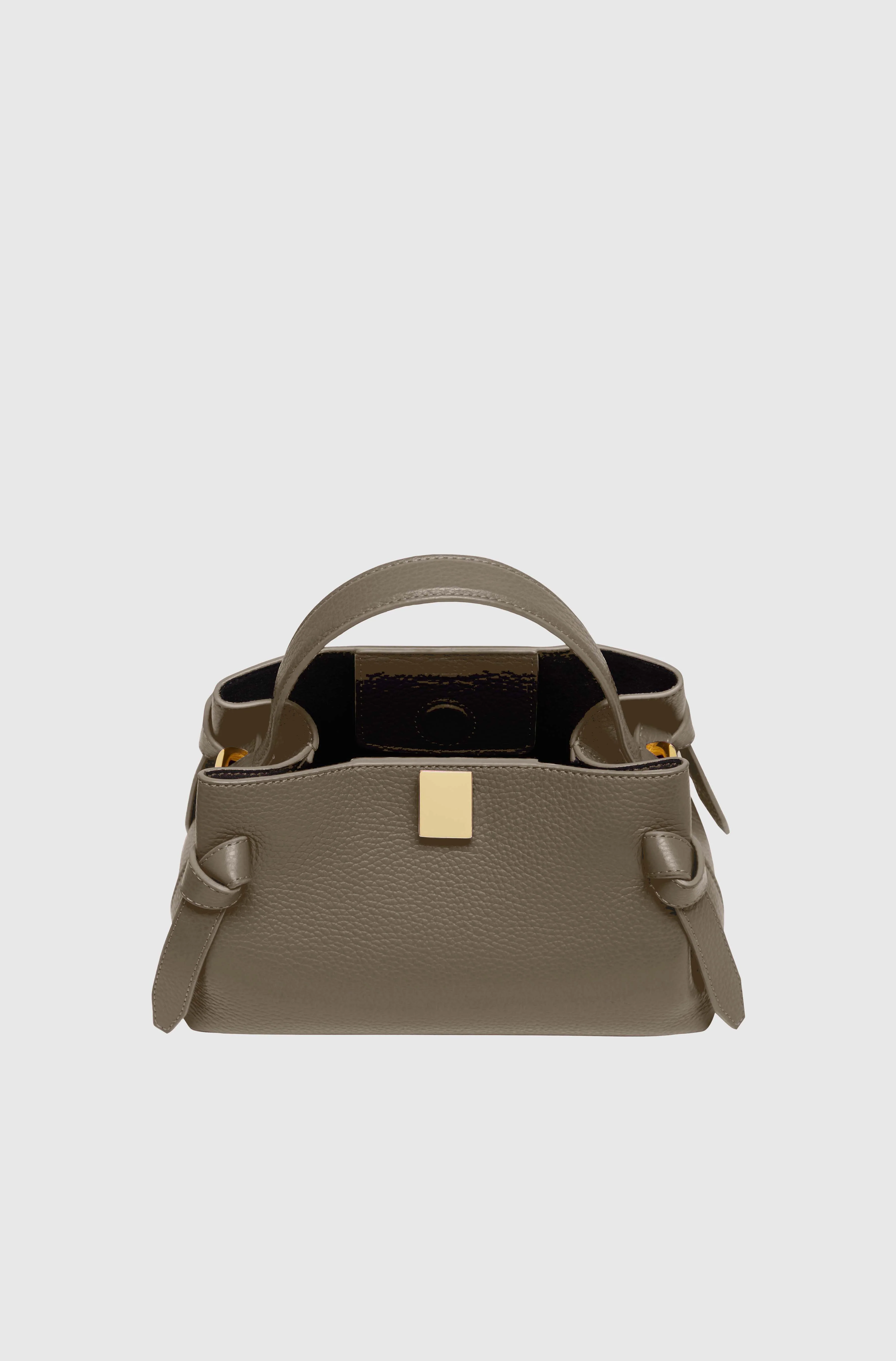 GYOZA MINI - TAUPE PEBBLE GRAINED LEATHER - Image 4