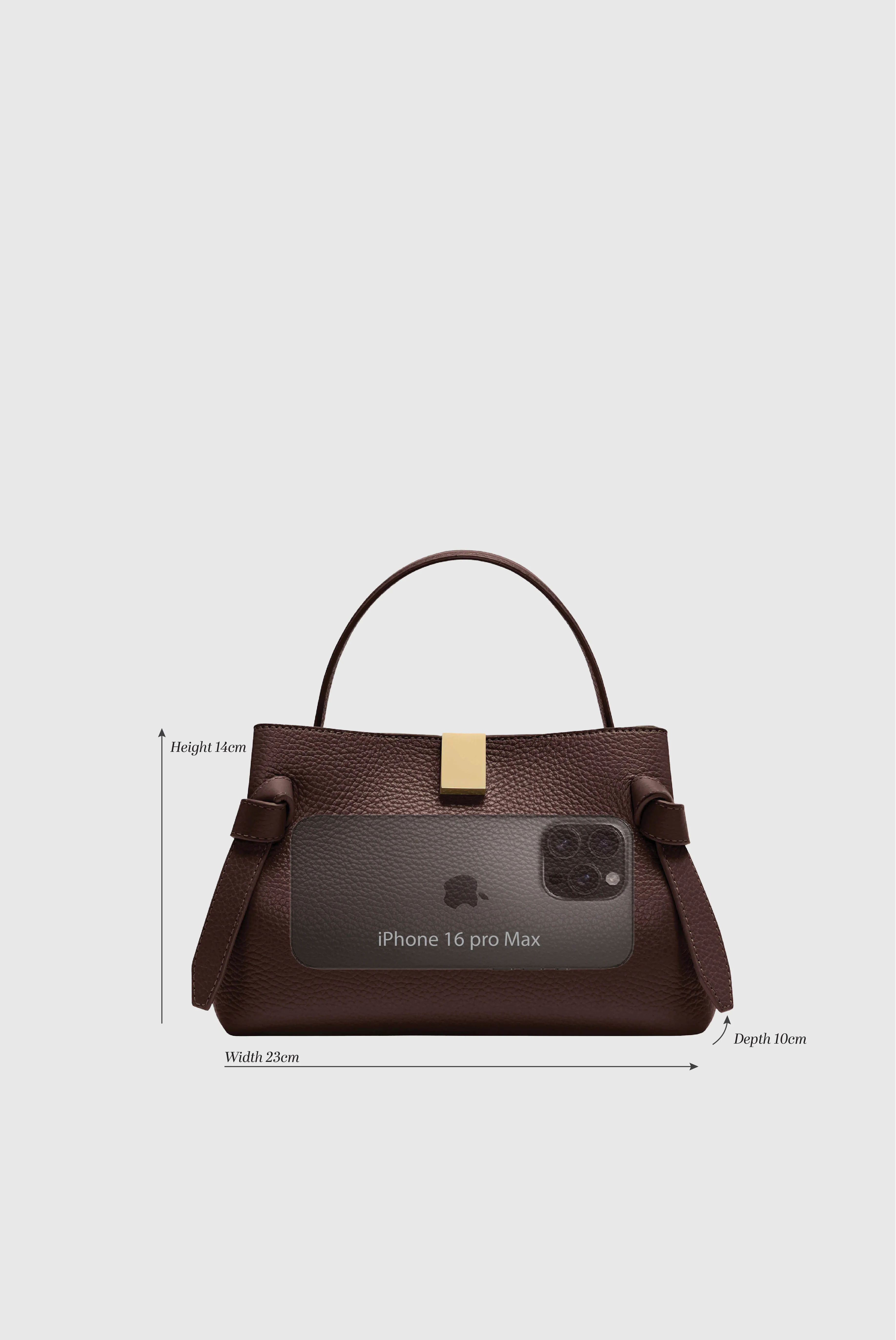 GYOZA MINI - ESPRESSO PEBBLE GRAINED LEATHER - Image 5