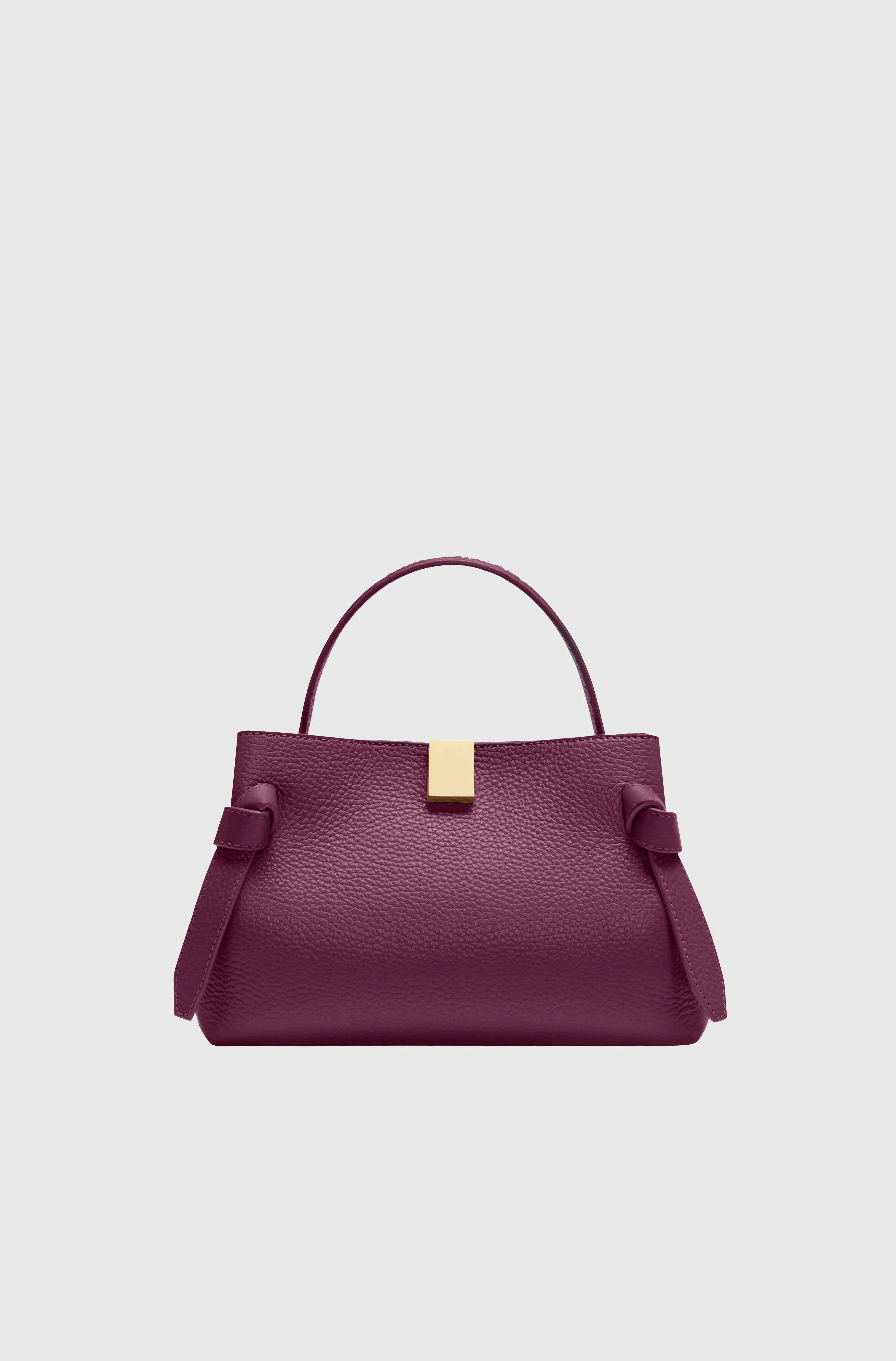 GYOZA MINI - WINE PEBBLE GRAINED LEATHER