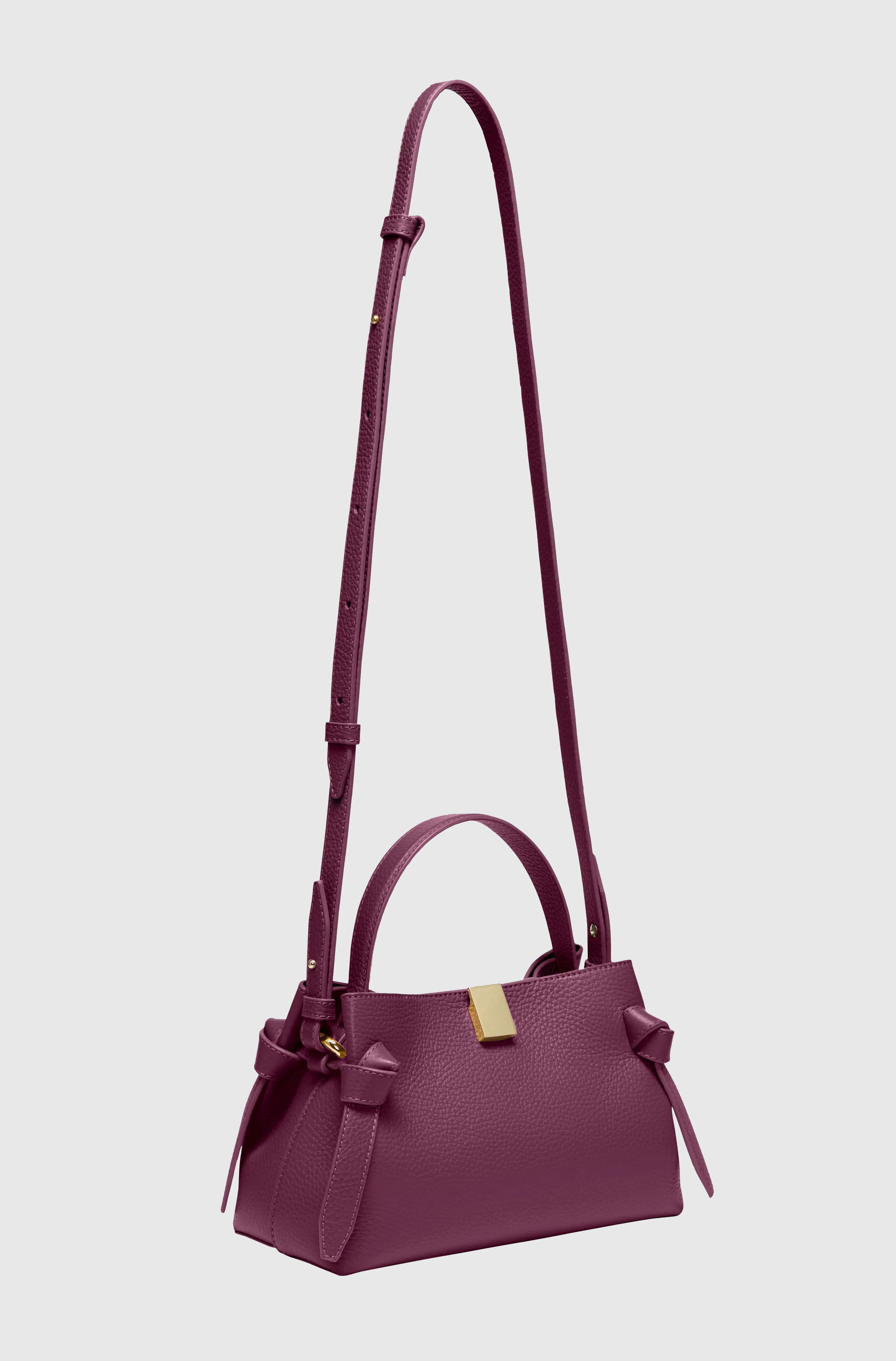 GYOZA MINI - WINE PEBBLE GRAINED LEATHER - Image 3