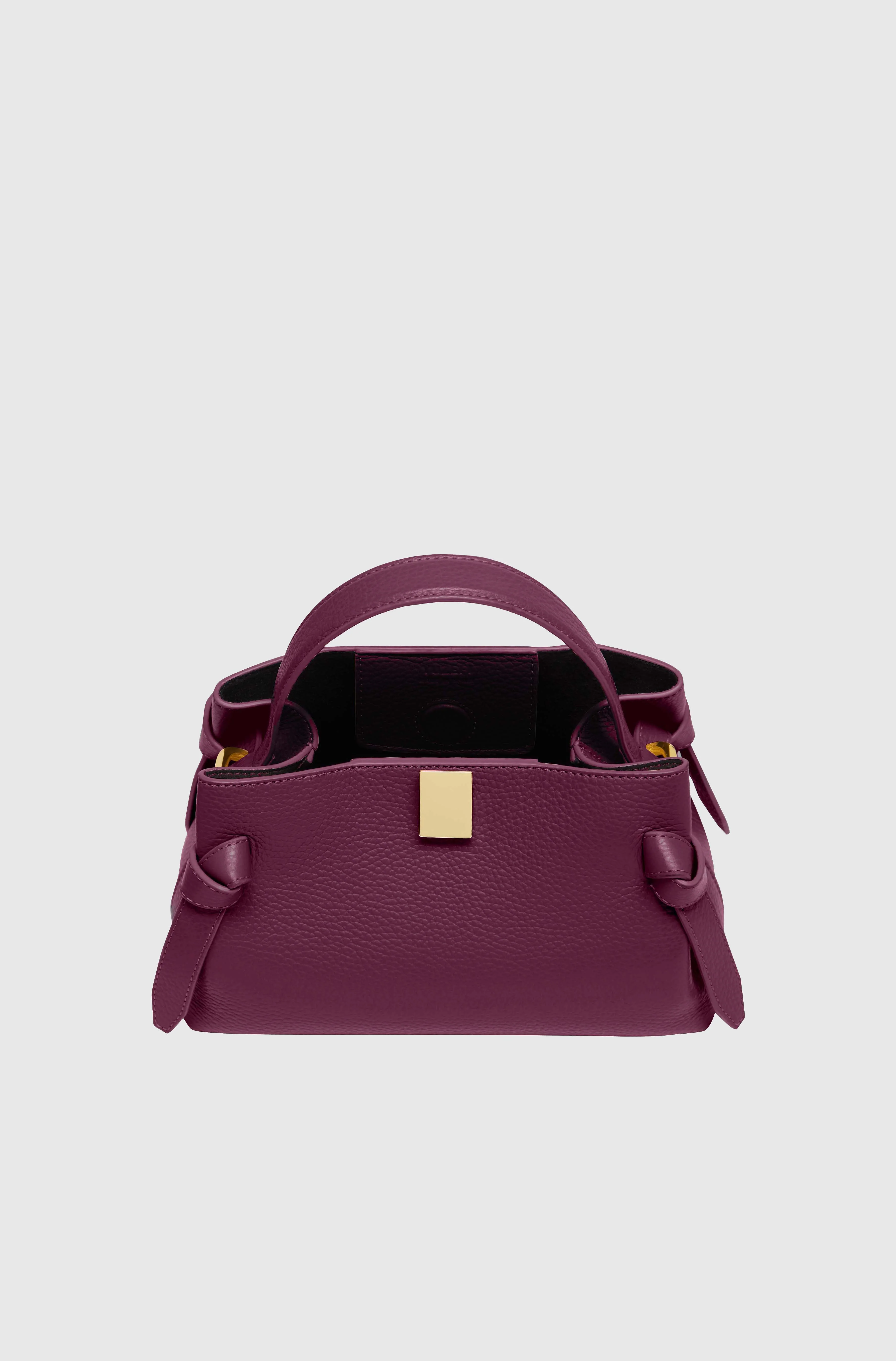 GYOZA MINI - WINE PEBBLE GRAINED LEATHER - Image 4
