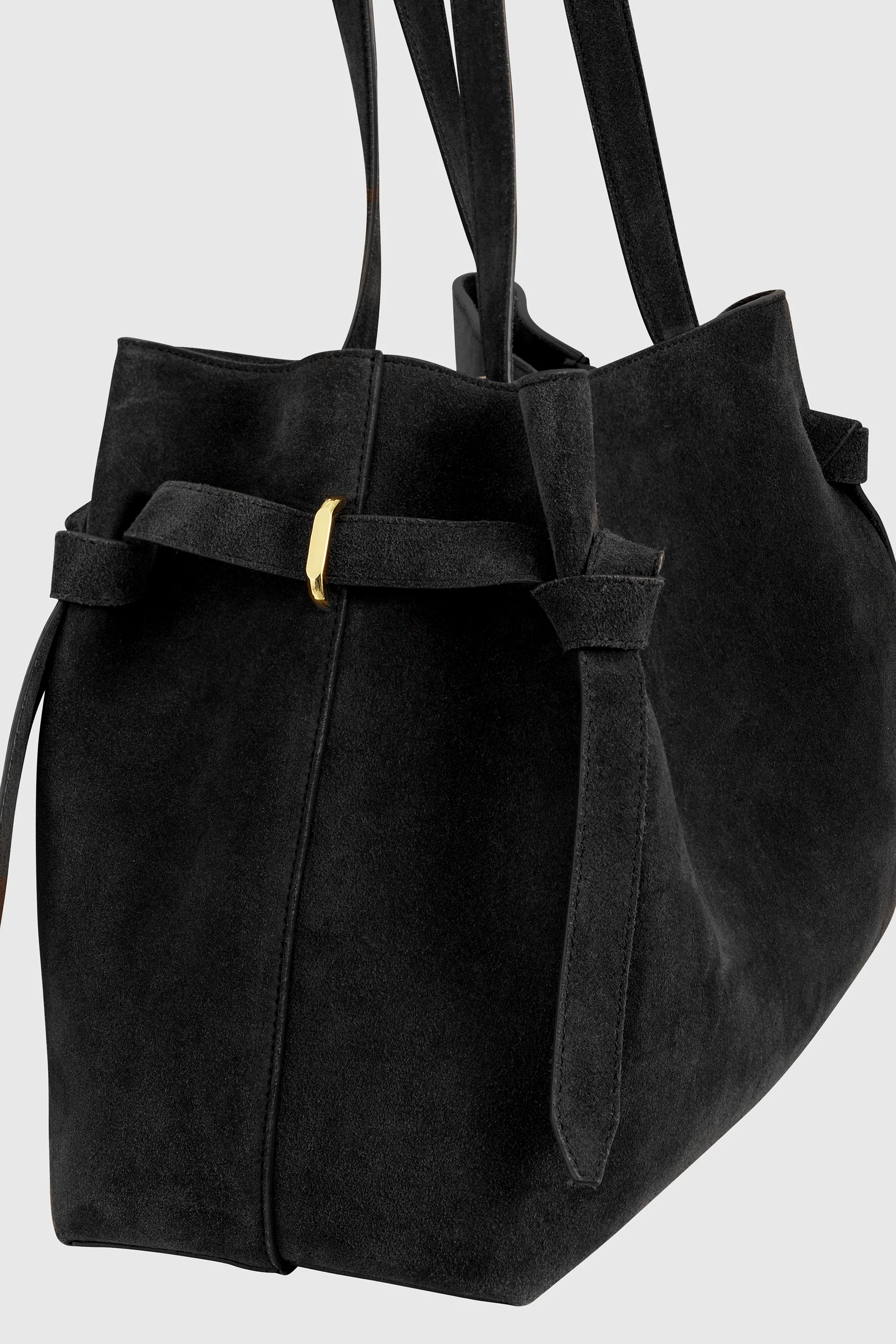 GYOZA TOTE - BLACK SUEDE - Image 3