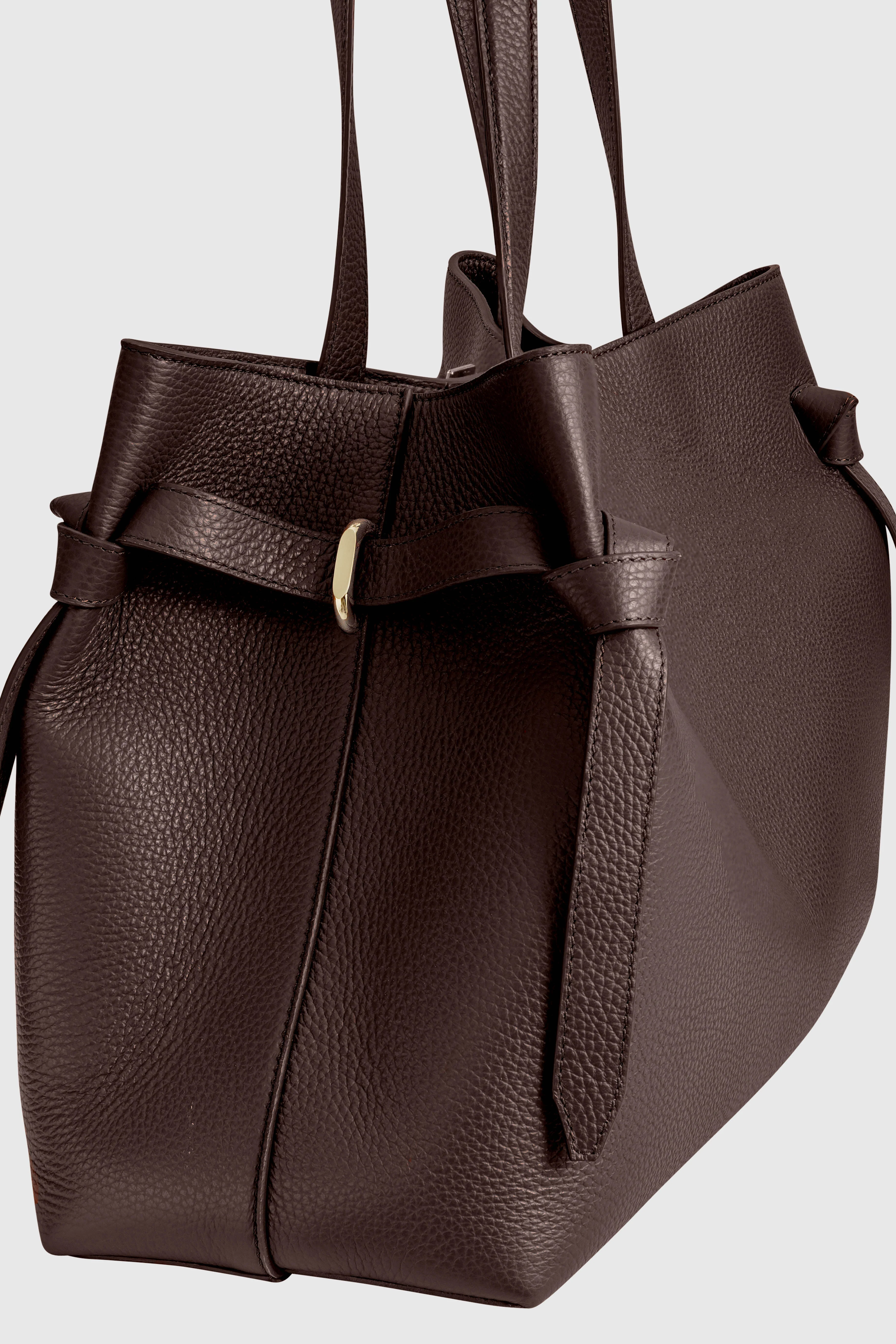 GYOZA TOTE - ESPRESSO PEBBLE GRAINED LEATHER - Image 5