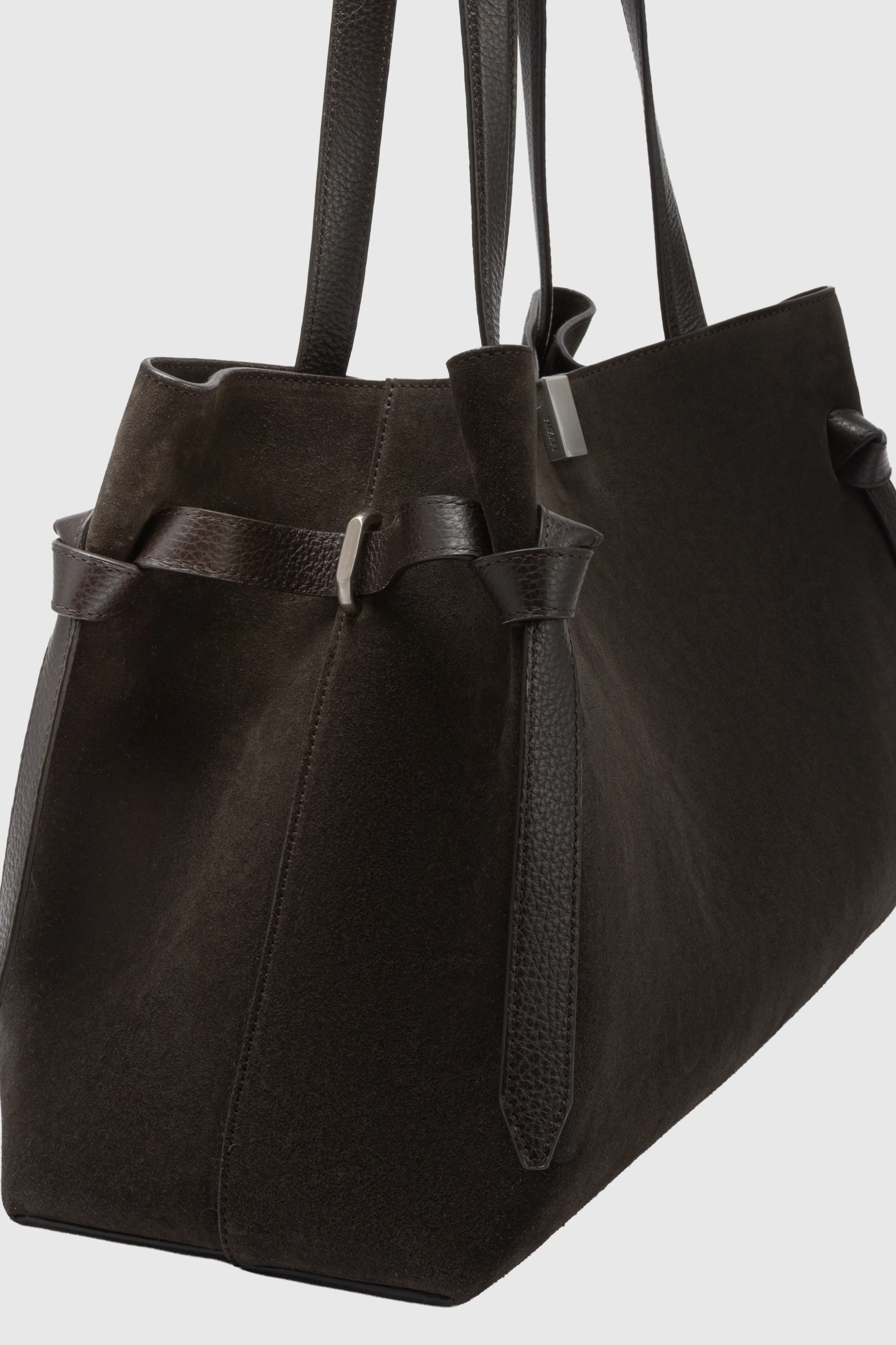GYOZA TOTE - GANACHE SUEDE - Image 3