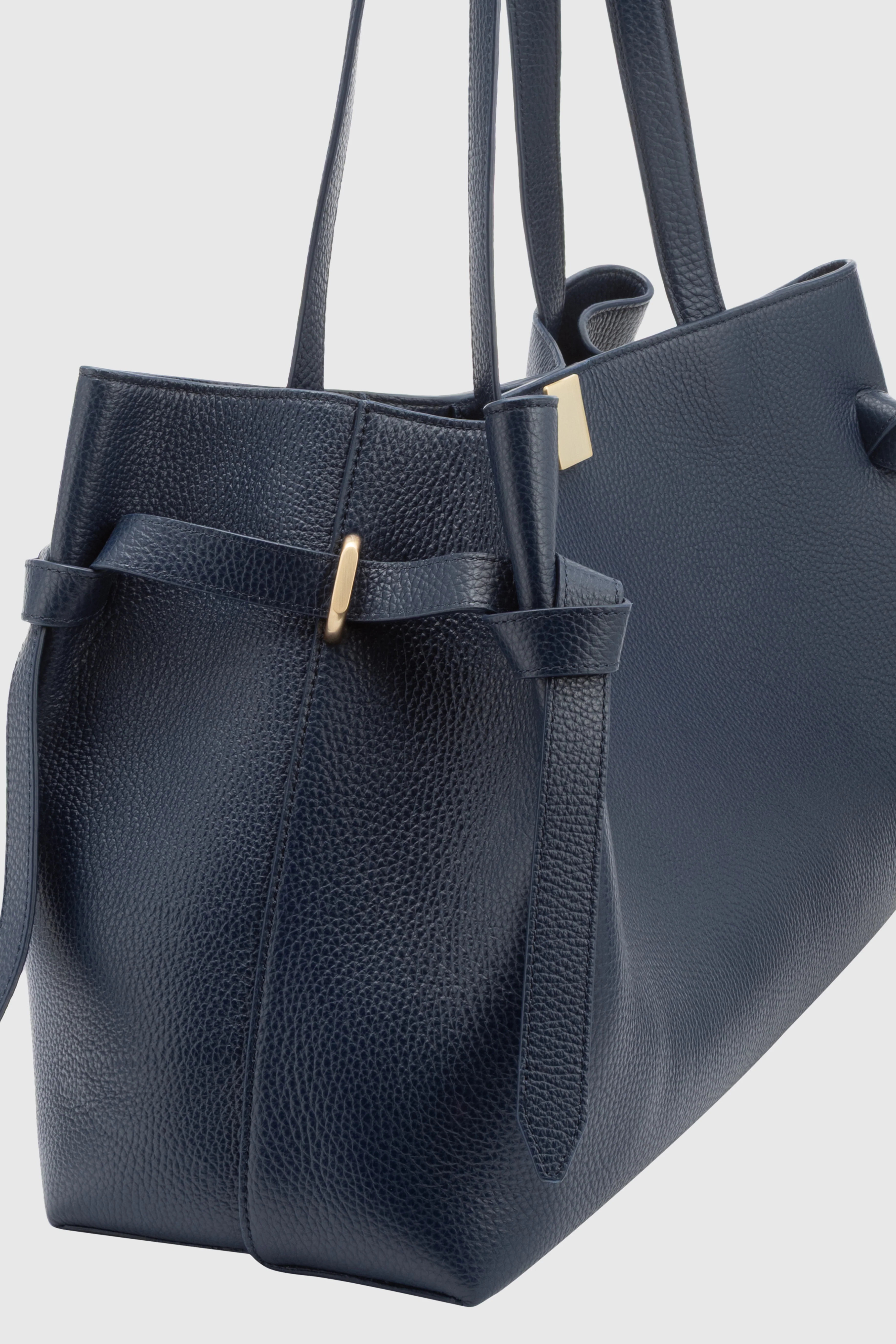 GYOZA TOTE - MIDNIGHT PEBBLE GRAINED LEATHER - Image 3