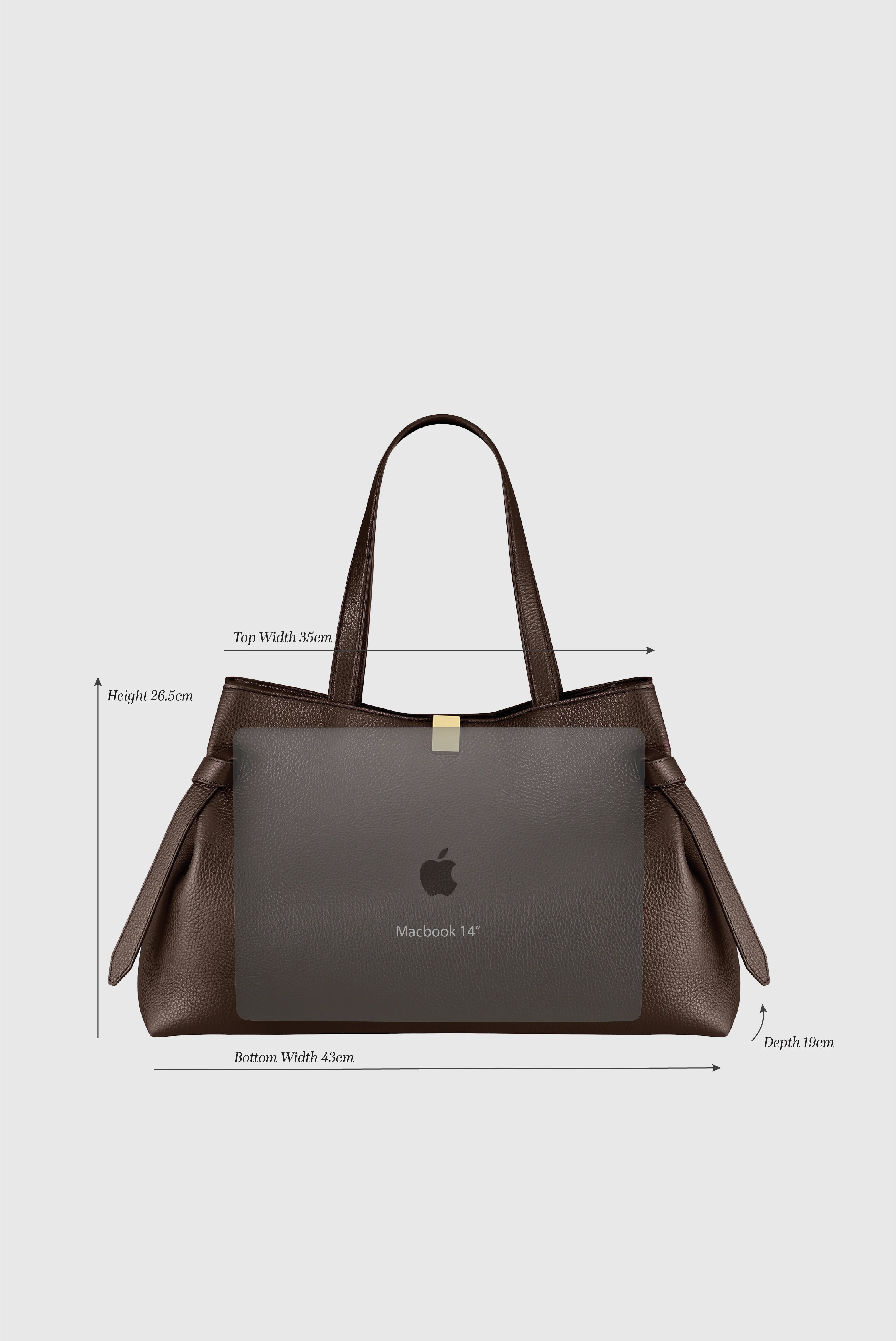 GYOZA TOTE - BLACK SMOOTH LEATHER - Image 5