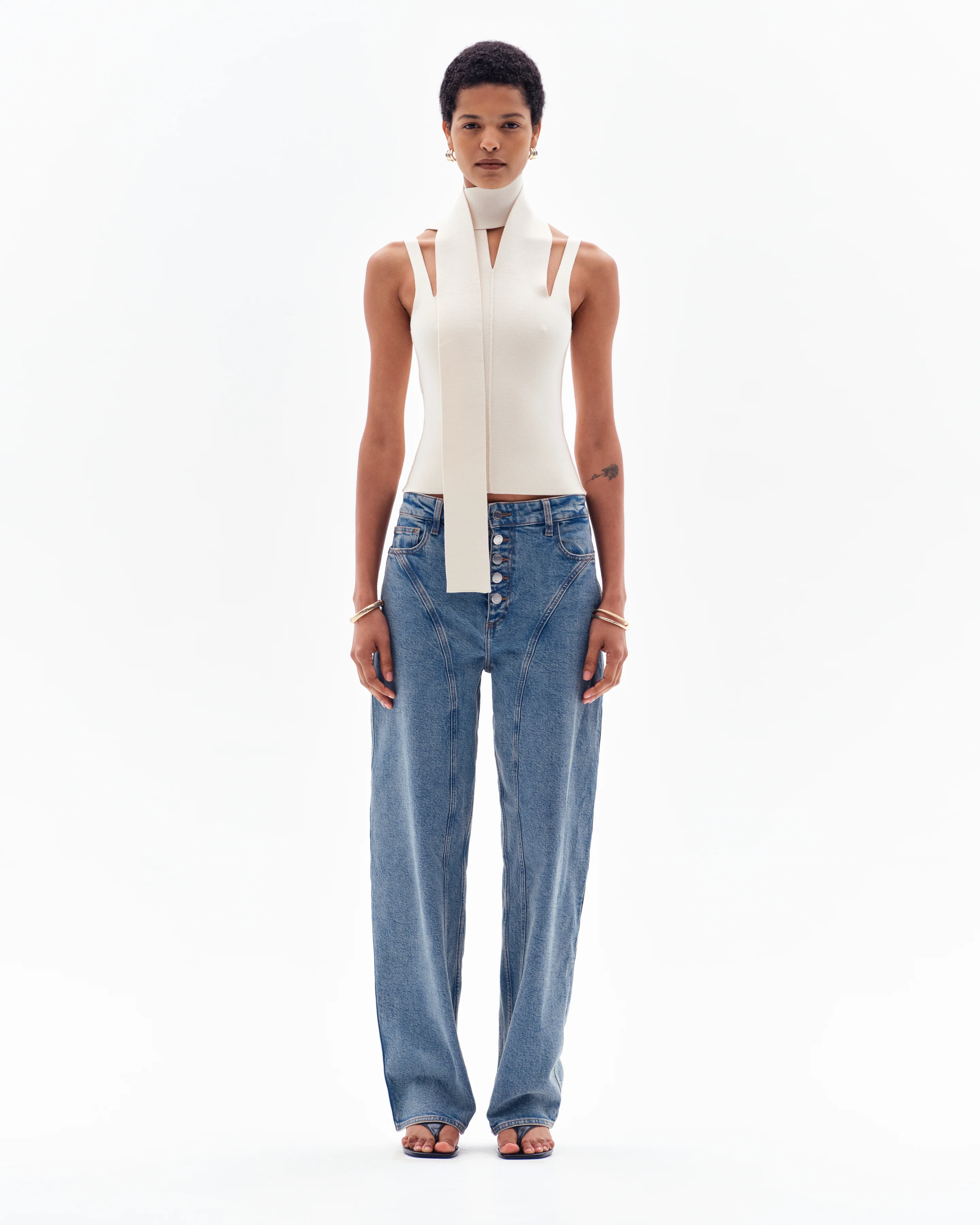 INARI MILANO SLASH TOP - CREAM - Image 2