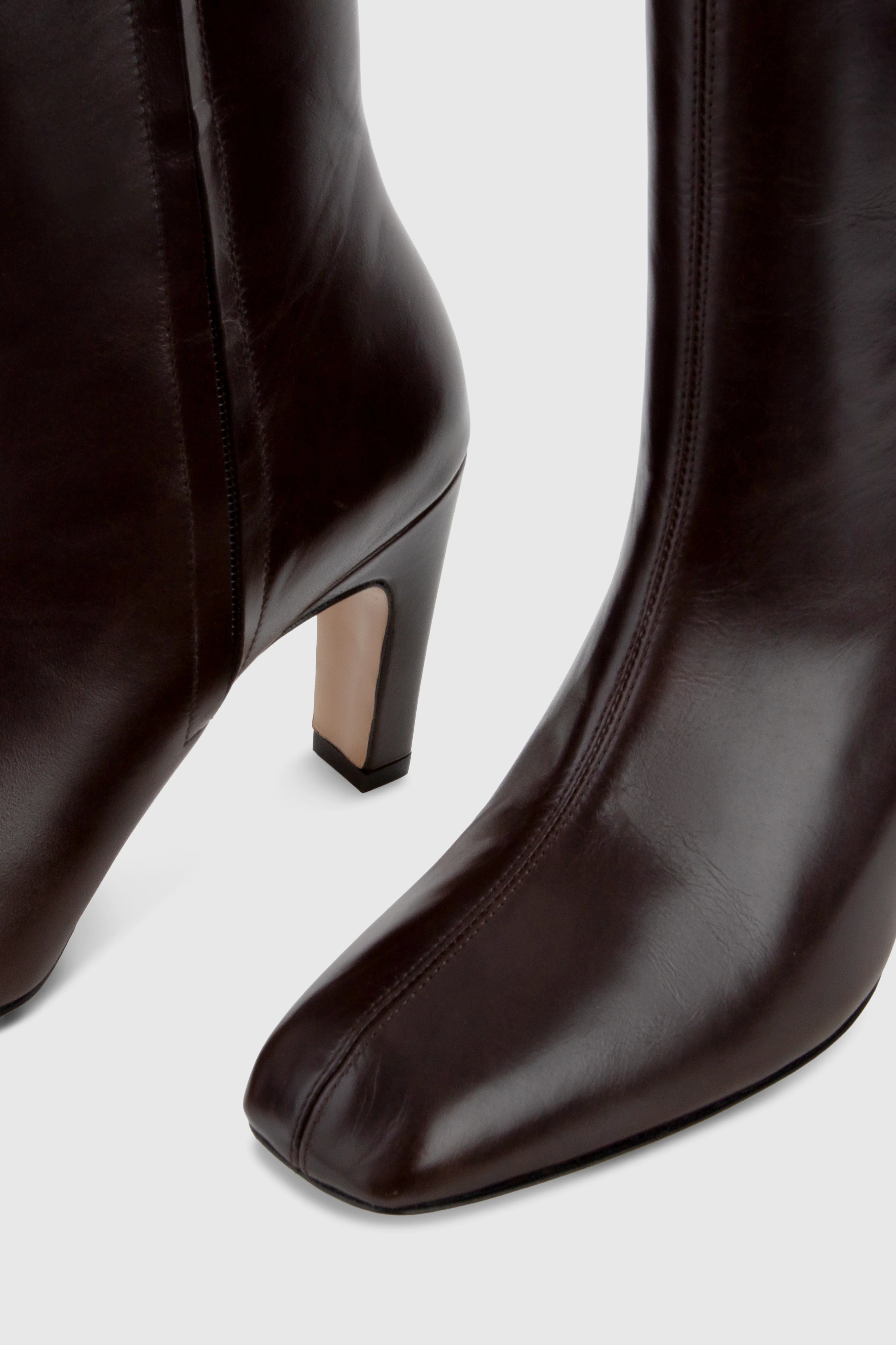 KHANE MID ANKLE BOOT - BROWN LEATHER - Image 3