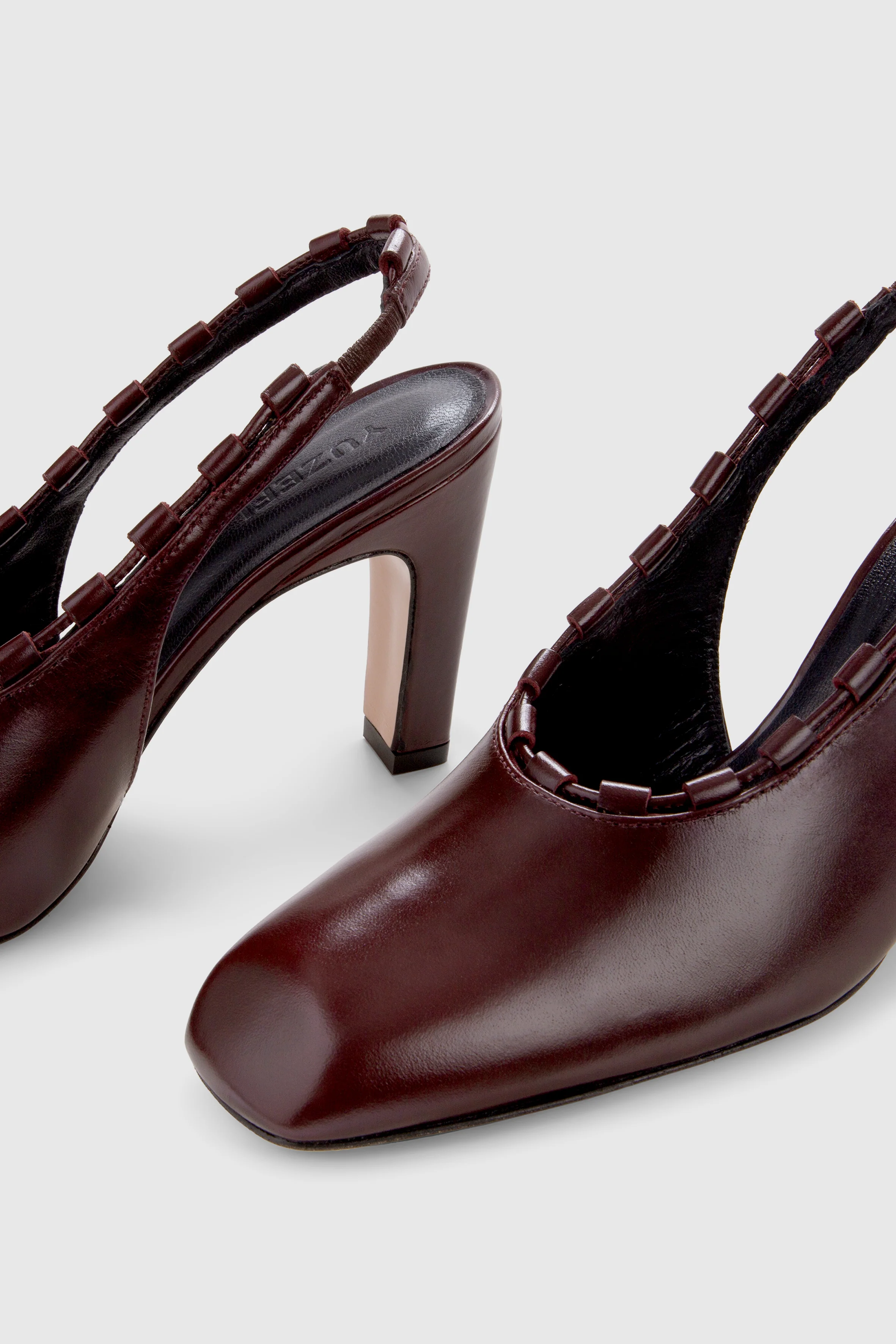 KHANE MID SLINGBACK - BORDEAUX LEATHER - Image 3