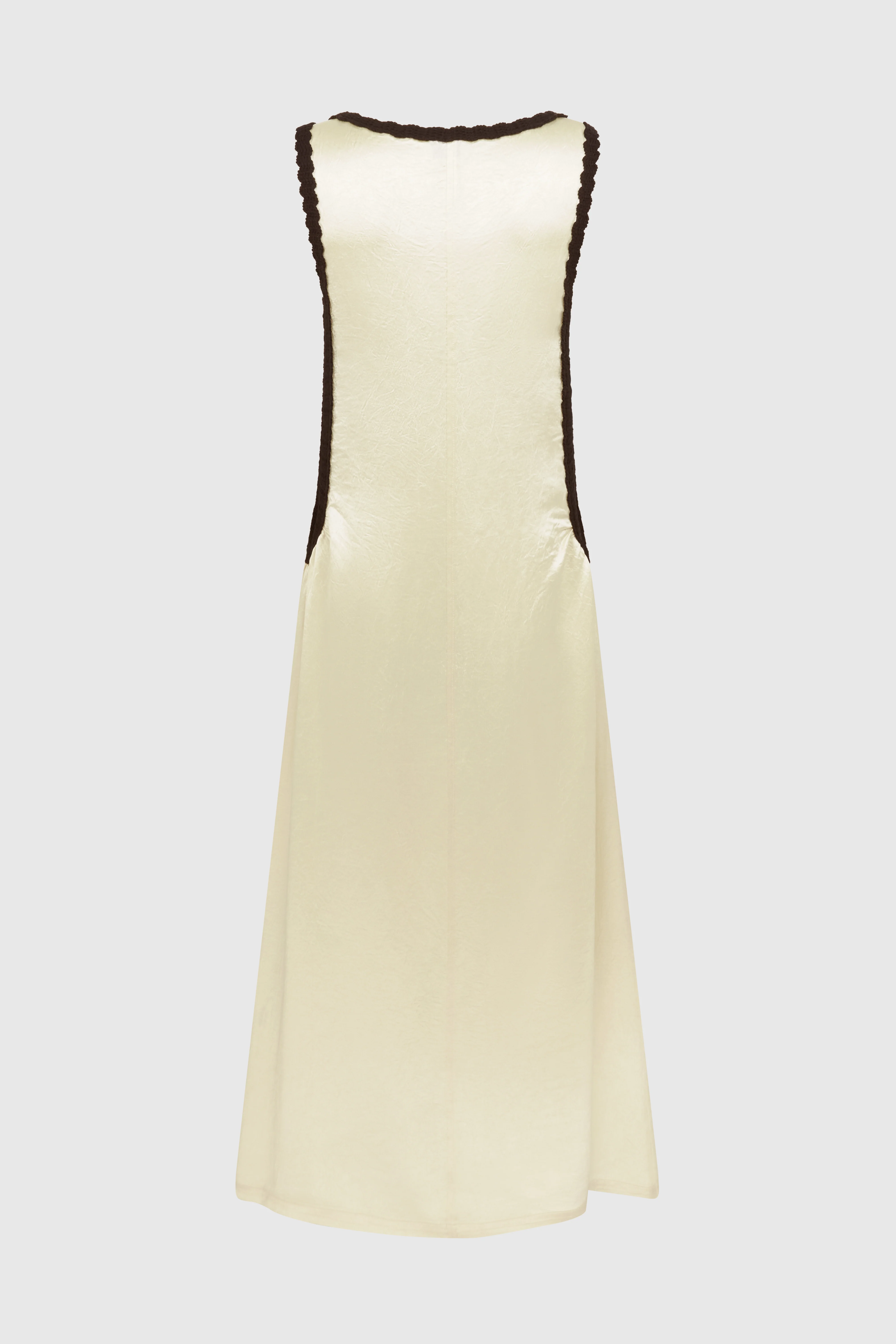KRYSTYNA SATEEN VINTAGE MAXI DRESS - VANILLA - Image 3