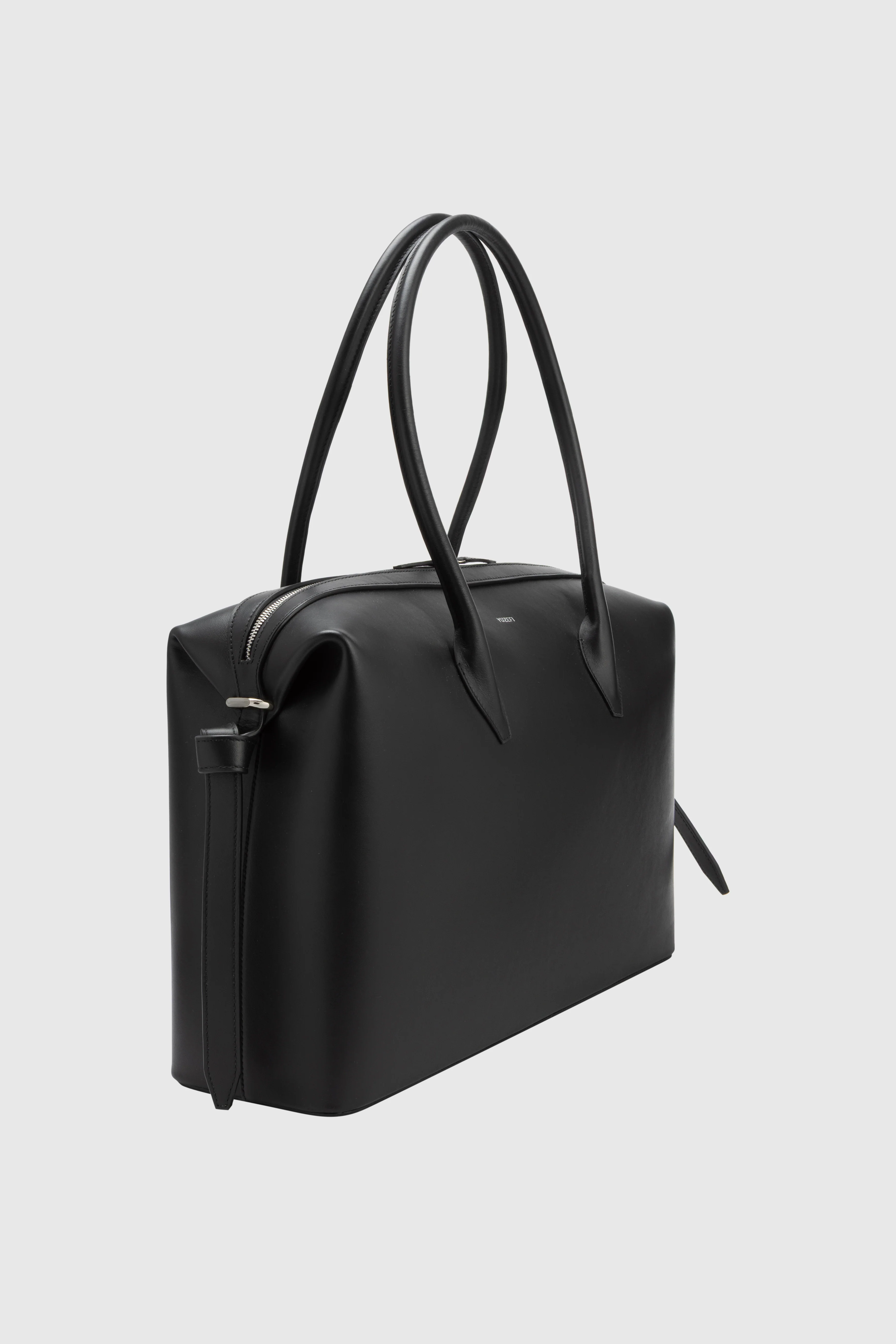 LARGE BRIOCHE DUFFLE - BLACK SMOOTH LEATHER - Image 3