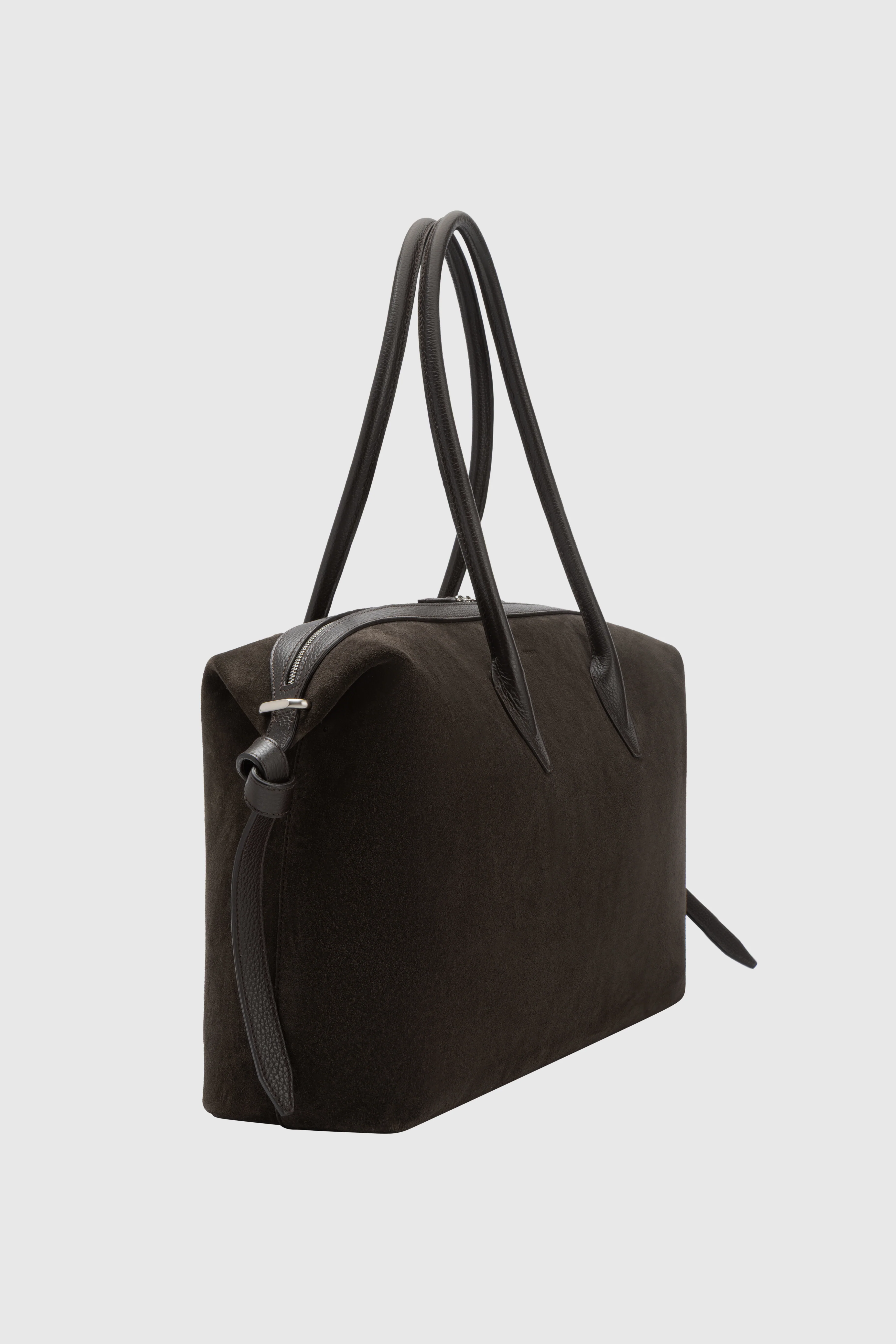 LARGE BRIOCHE DUFFLE - GANACHE SUEDE - Image 3