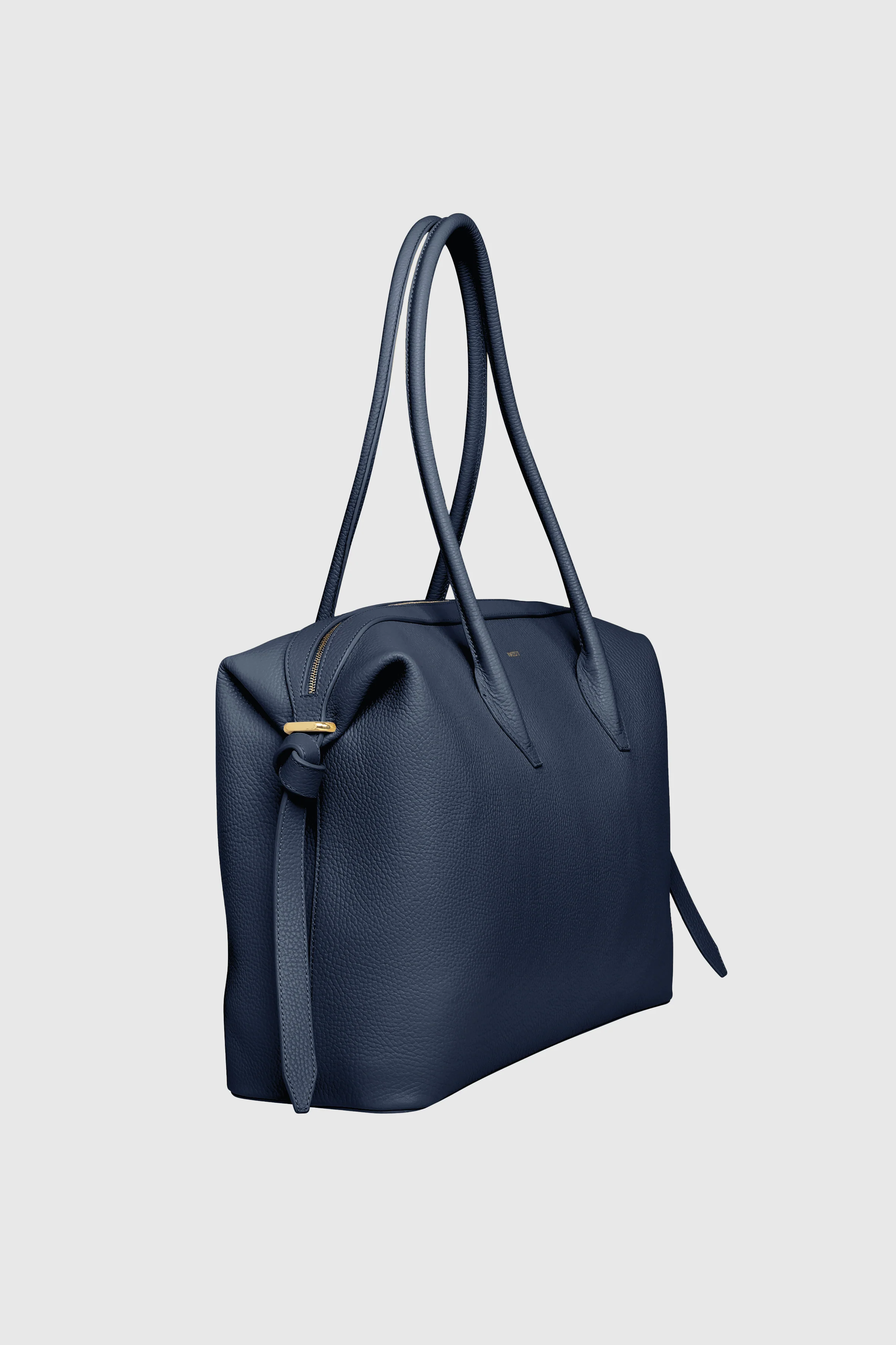 LARGE BRIOCHE DUFFLE - MIDNIGHT PEBBLE GRAINED LEATHER - Image 3
