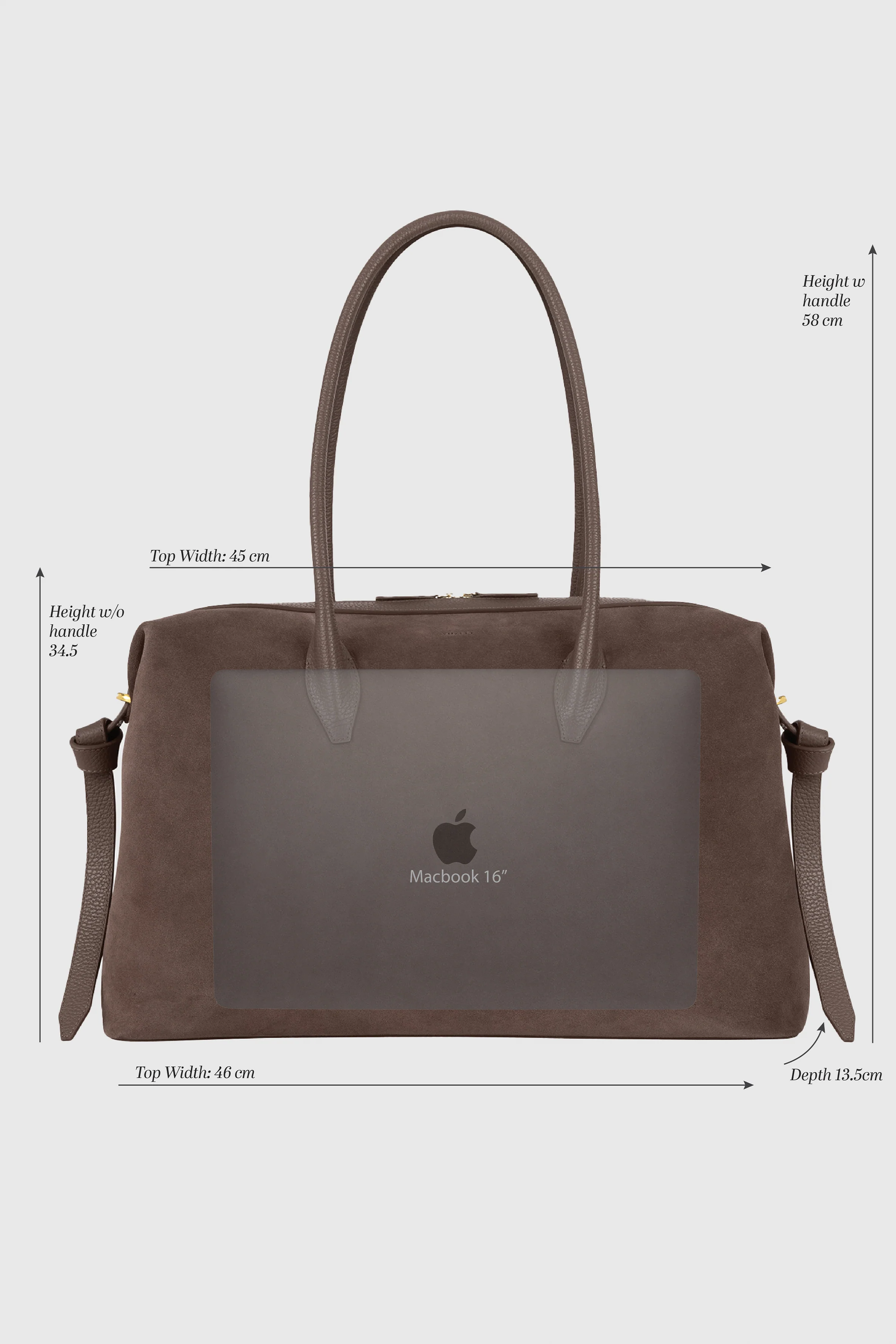 LARGE BRIOCHE DUFFLE - MIDNIGHT PEBBLE GRAINED LEATHER - Image 4