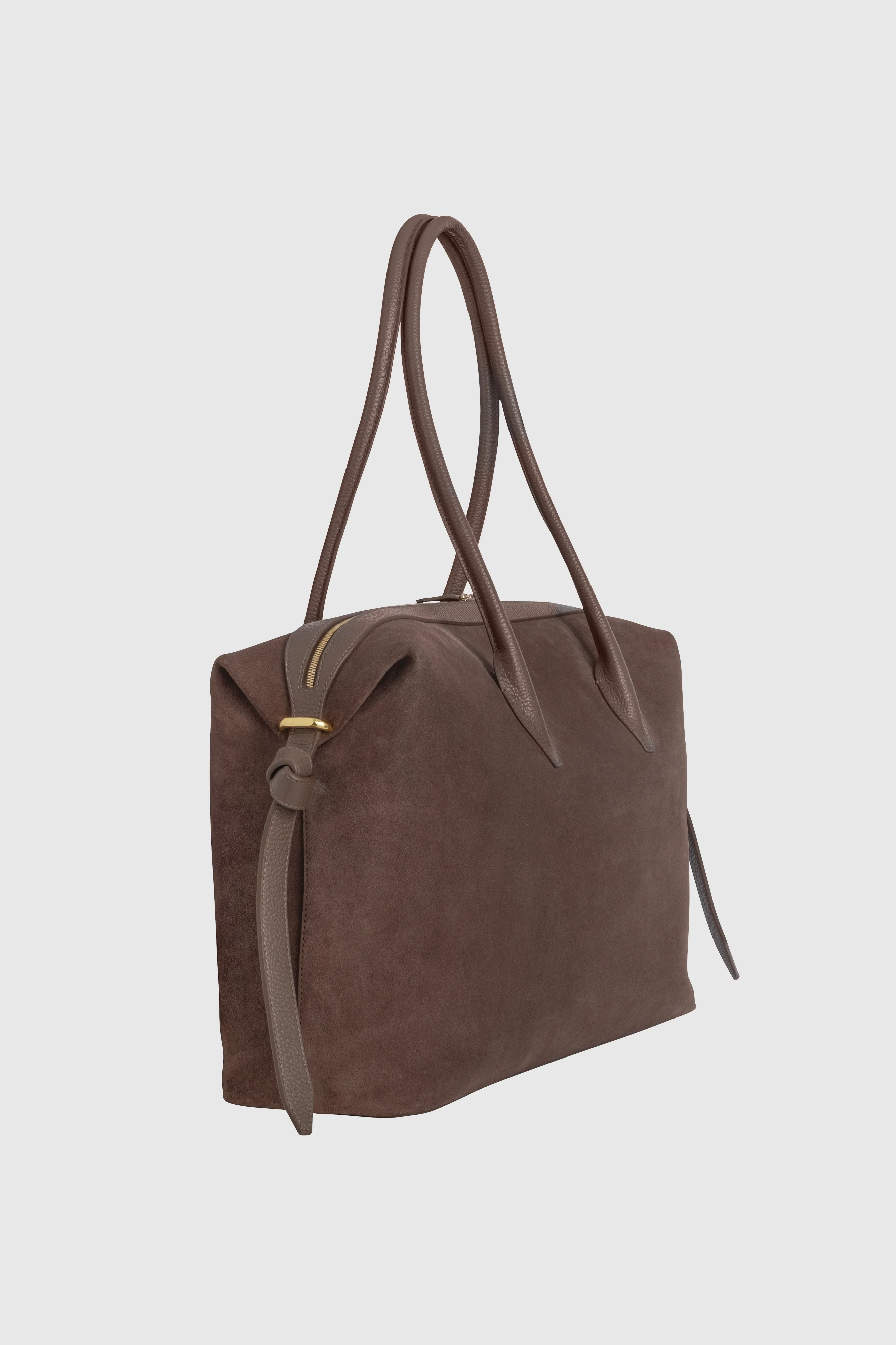 LARGE BRIOCHE DUFFLE - NUTMEG SUEDE - Image 3