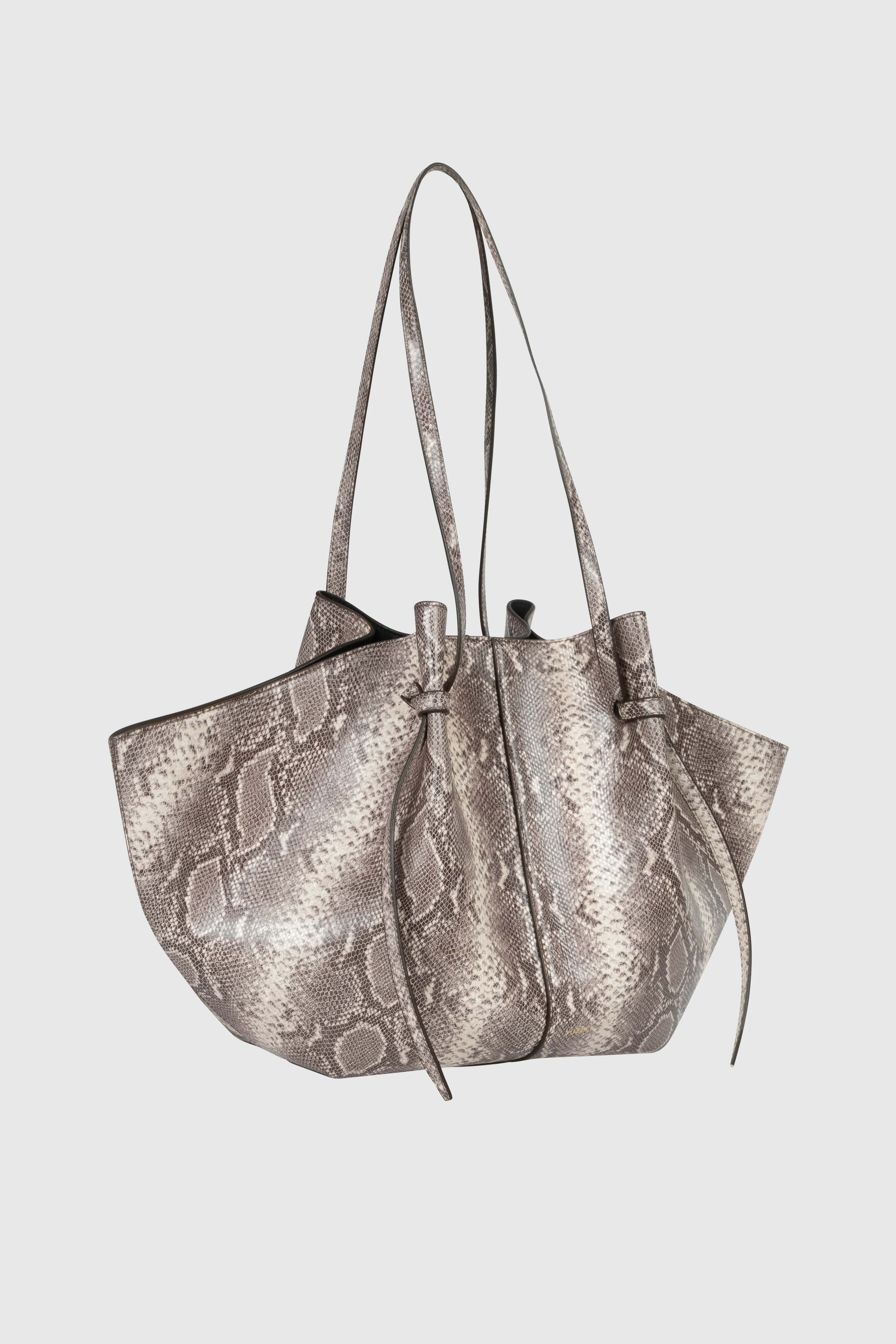 LARGE MOCHI - EMBOSSED ASH SNAKE COWHIDE LEATHER - Image 3