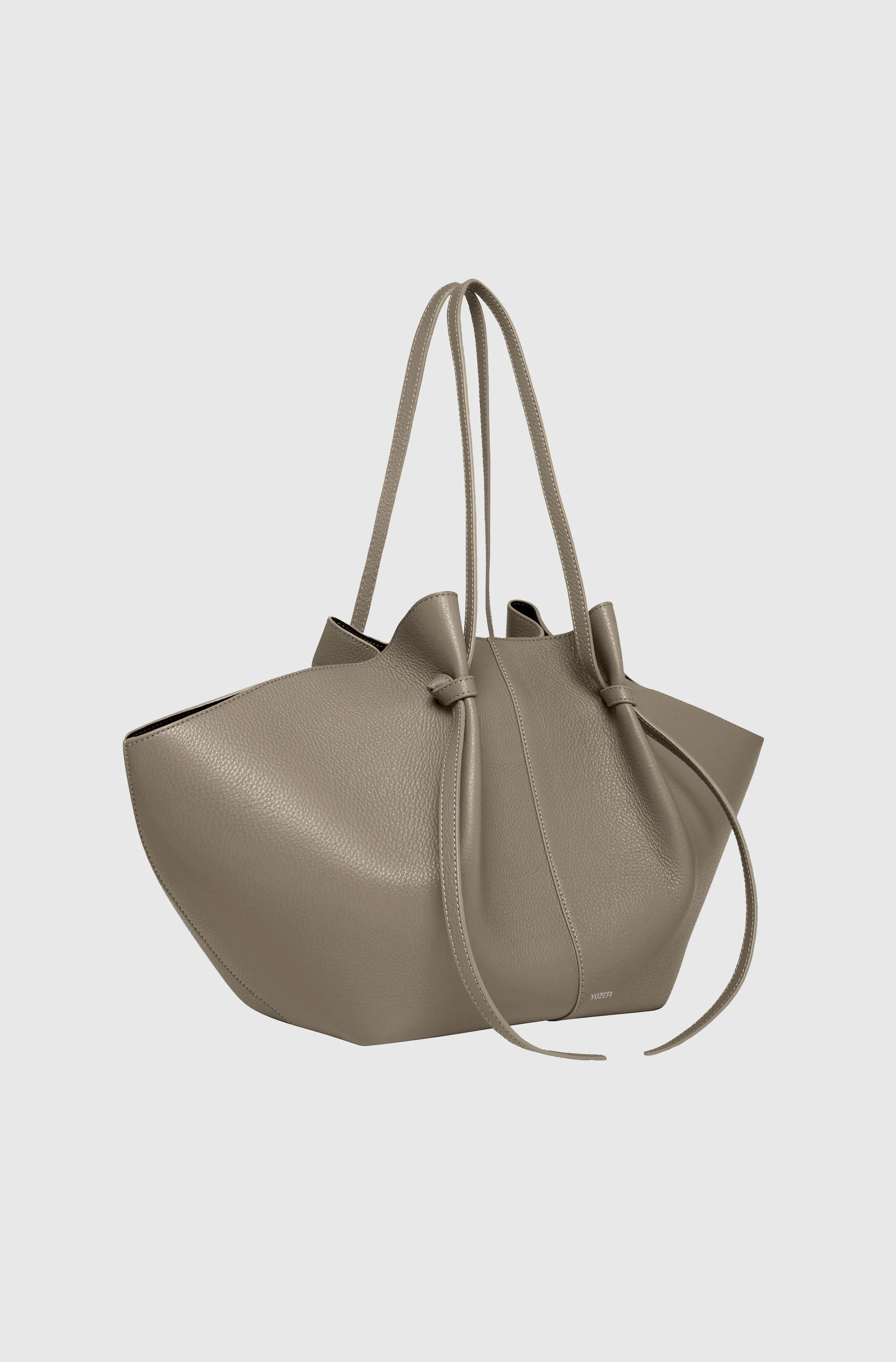 LARGE MOCHI - TAUPE PEBBLE GRAINED LEATHER - Image 4