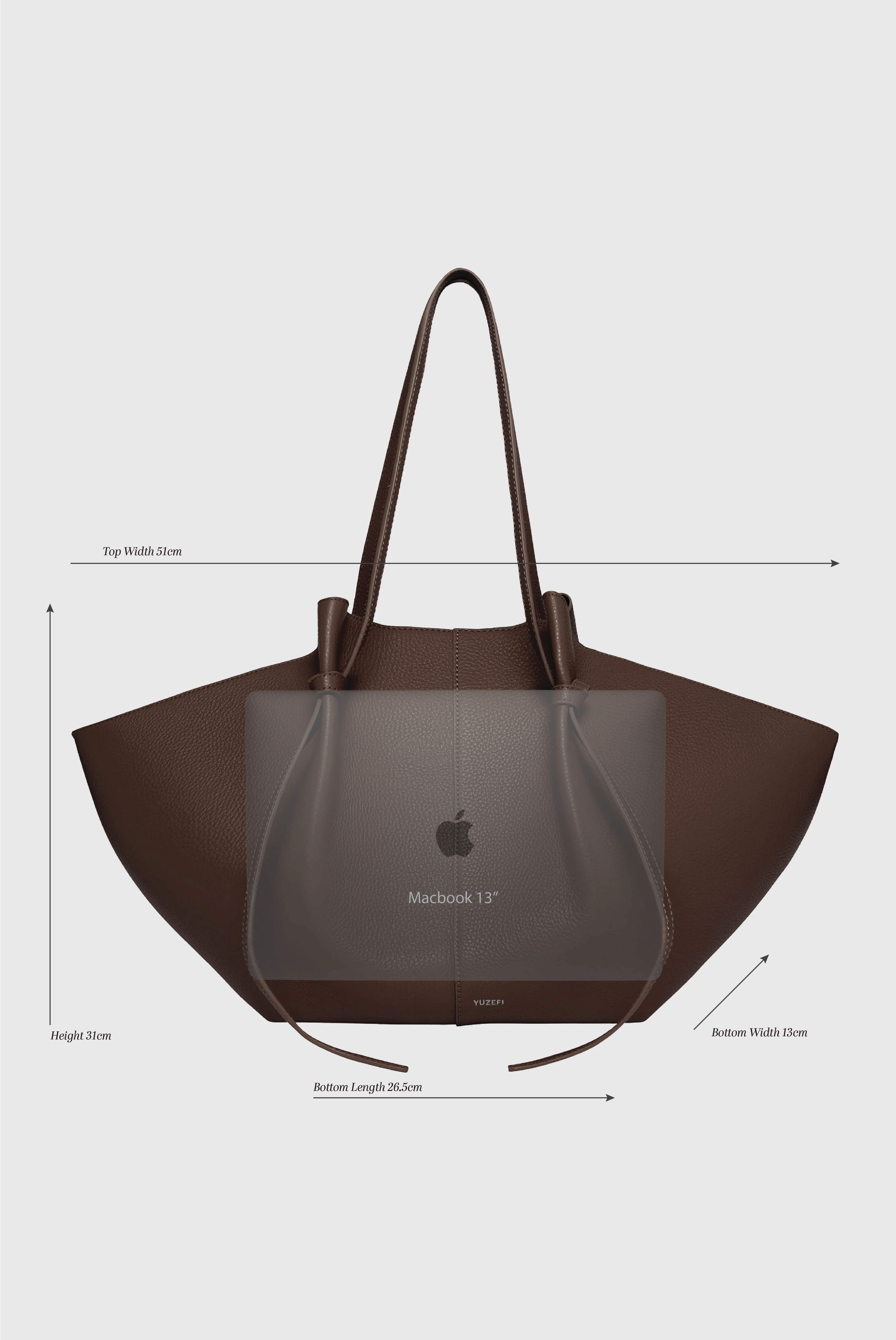 LARGE MOCHI - TAUPE PEBBLE GRAINED LEATHER - Image 6