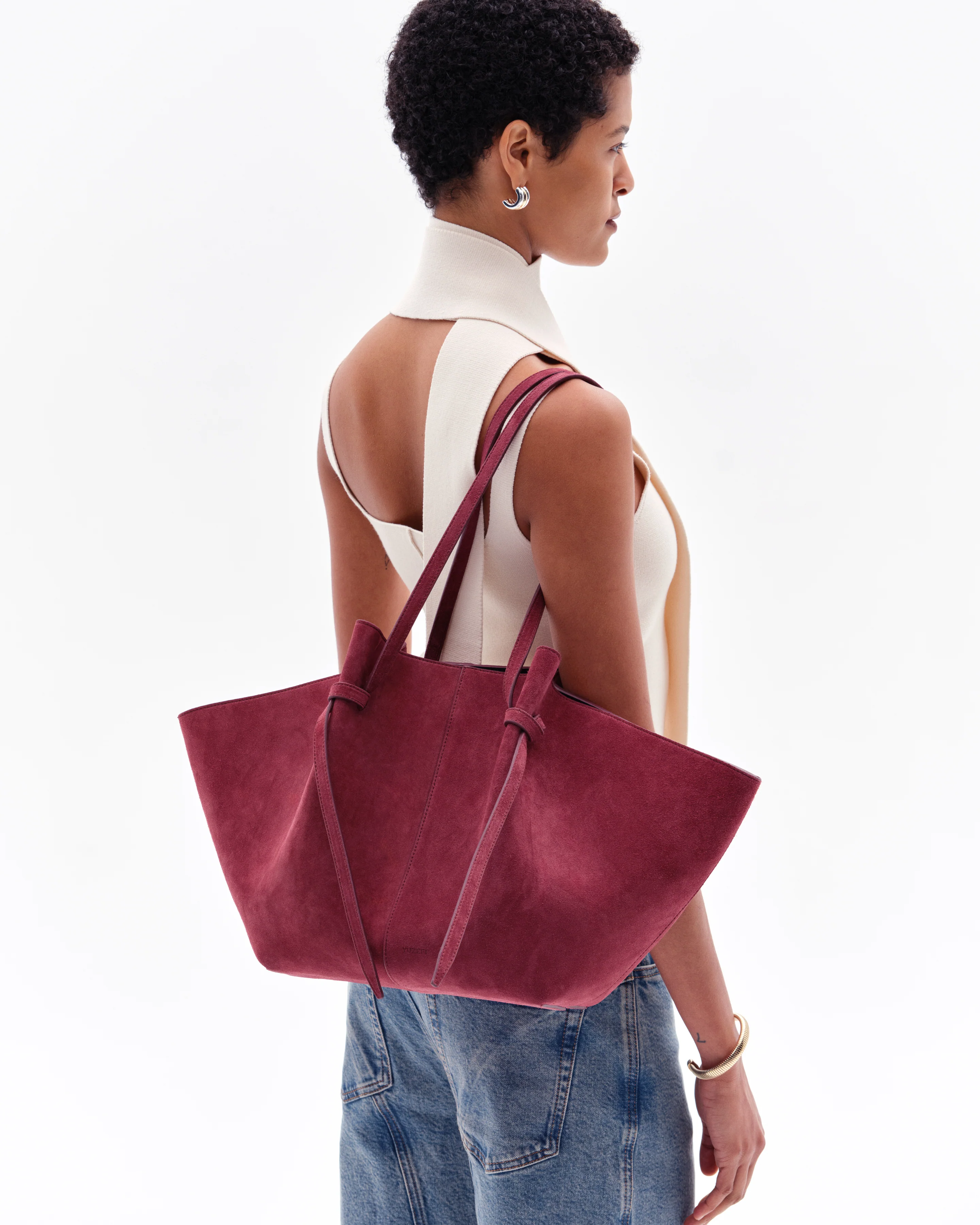 LARGE MOCHI - WINE SUEDE - Image 2