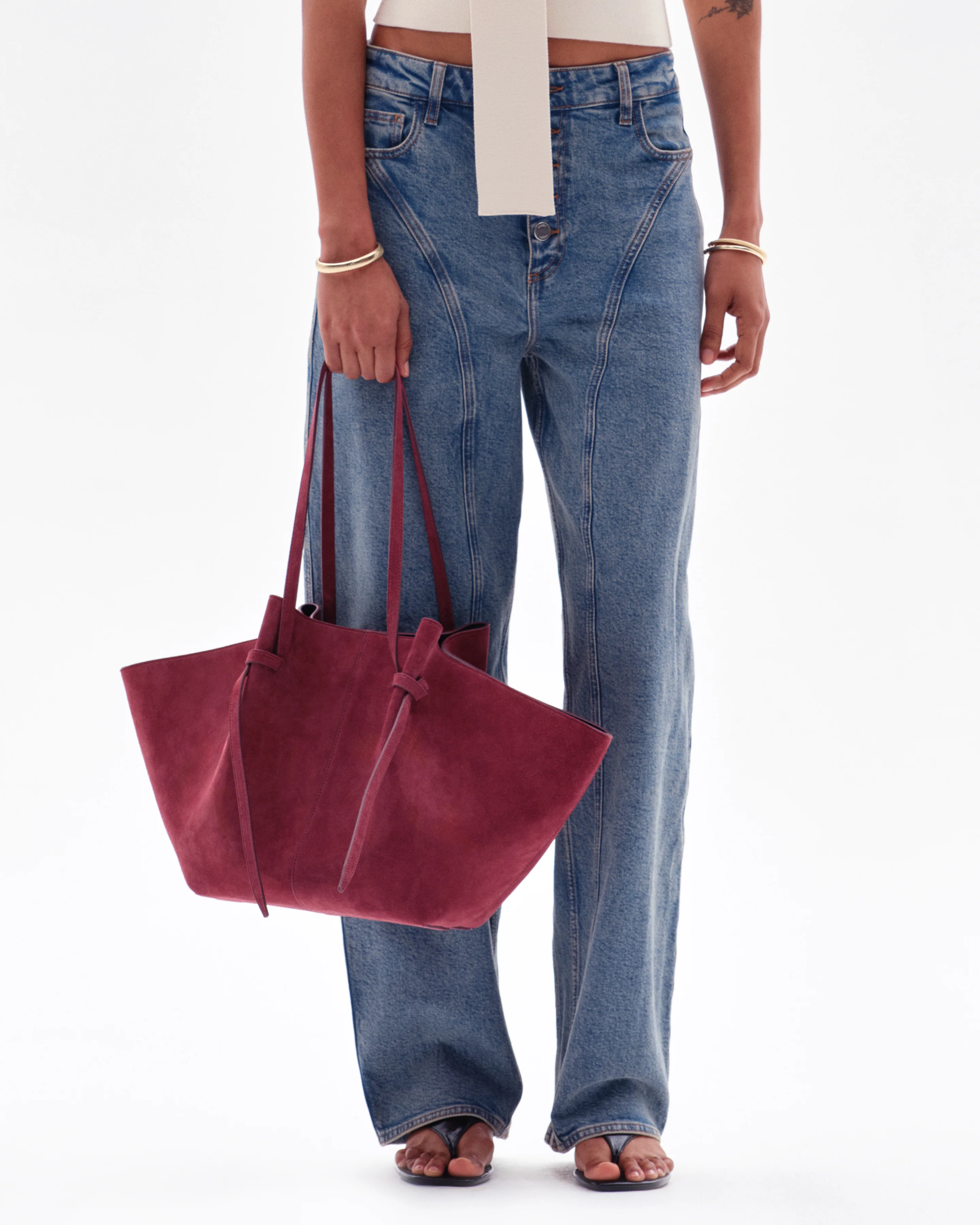 LARGE MOCHI - WINE SUEDE - Image 3