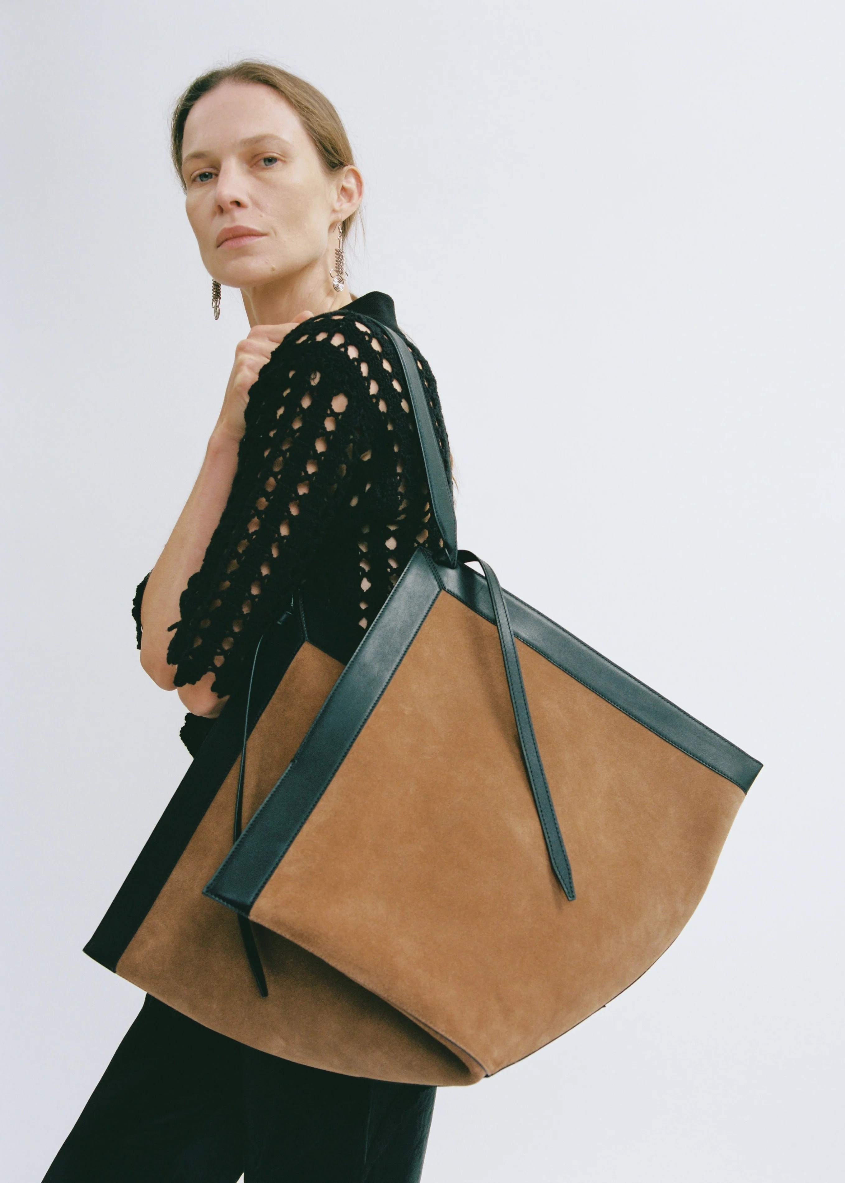 LARGE WONTON - COGNAC SUEDE - Image 3