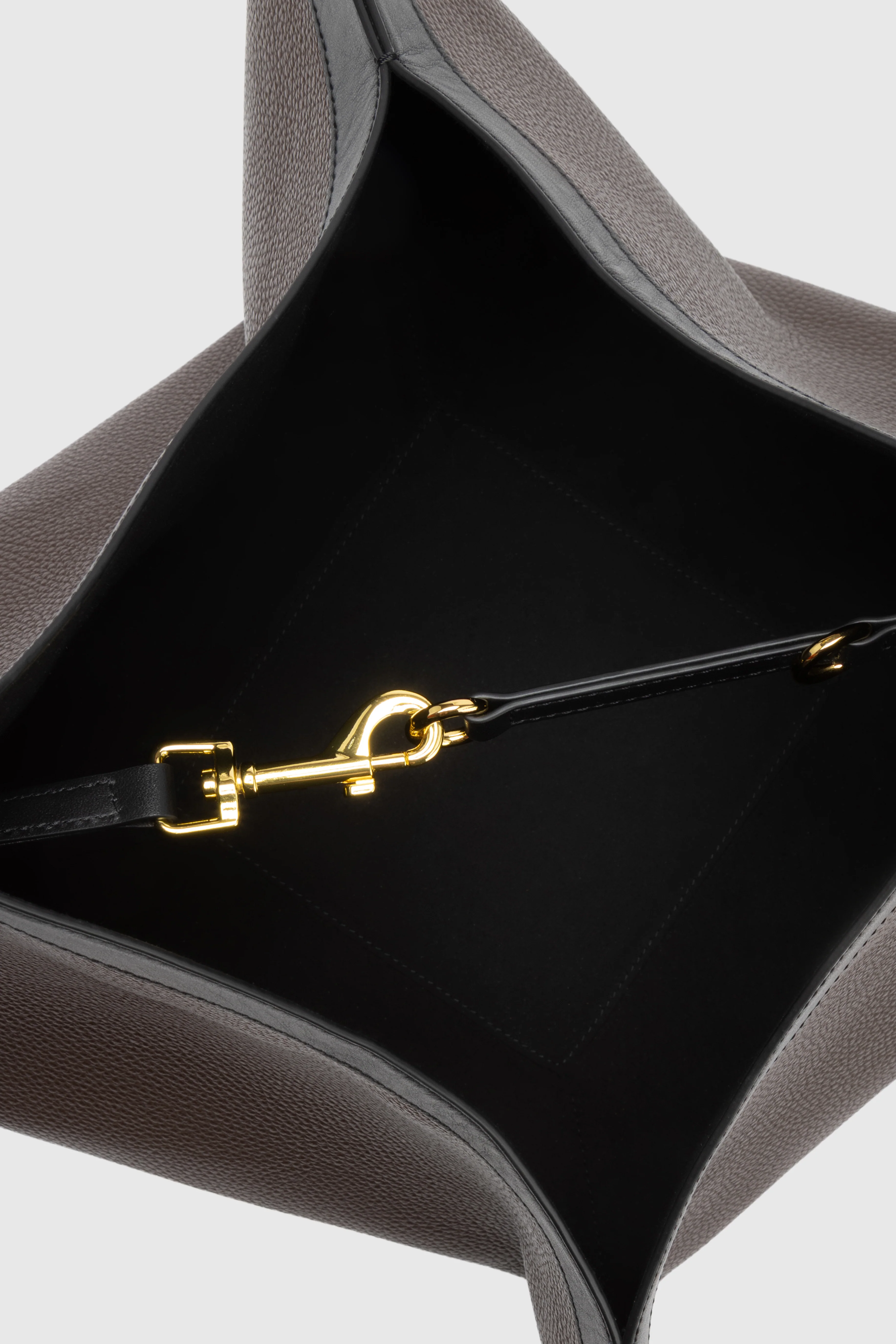 LARGE WONTON - ESPRESSO PEBBLE GRAINED LEATHER - Image 4
