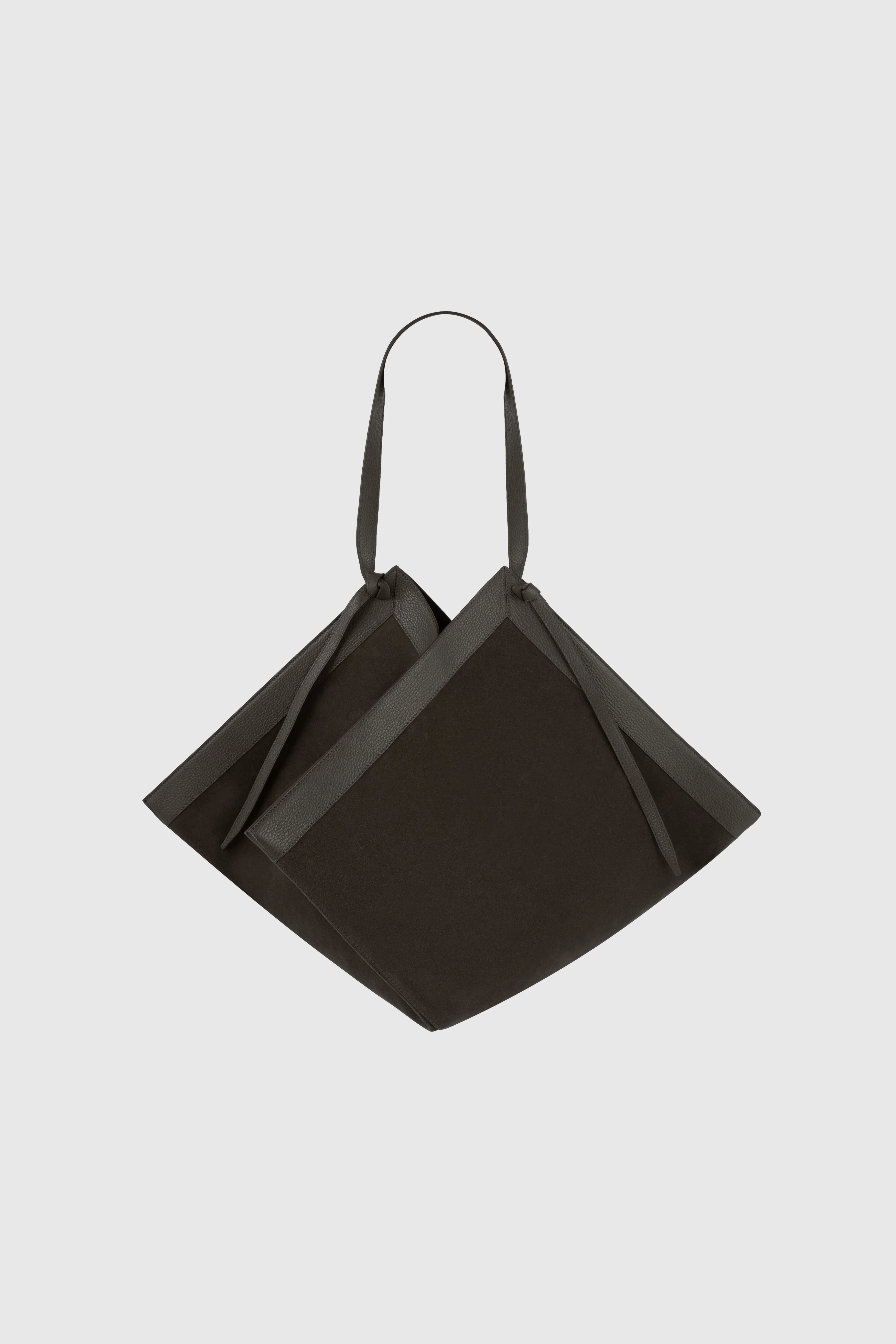 LARGE WONTON - GANACHE SUEDE