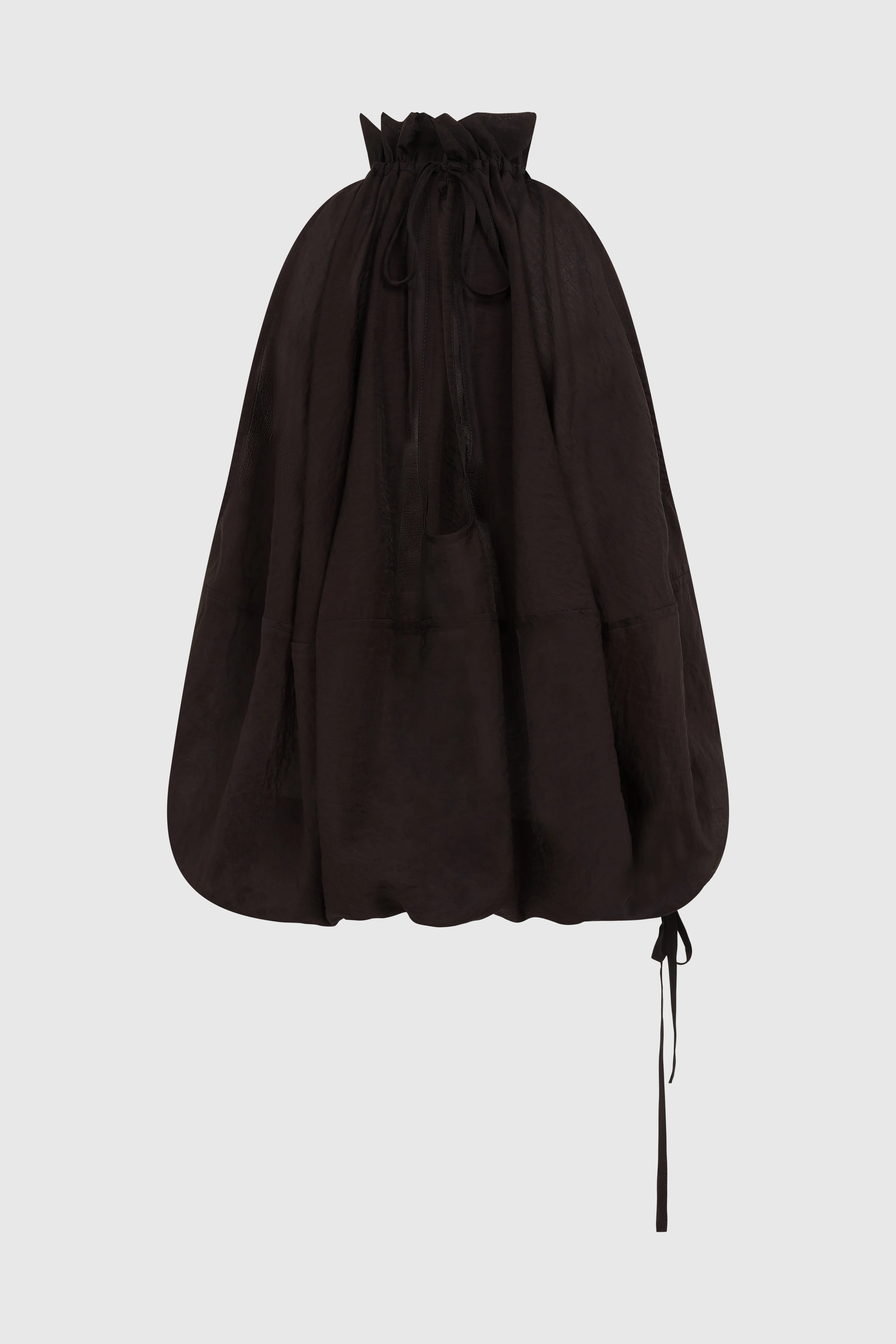 LELA VOILE BUBBLE TOP - BLACK - Image 4