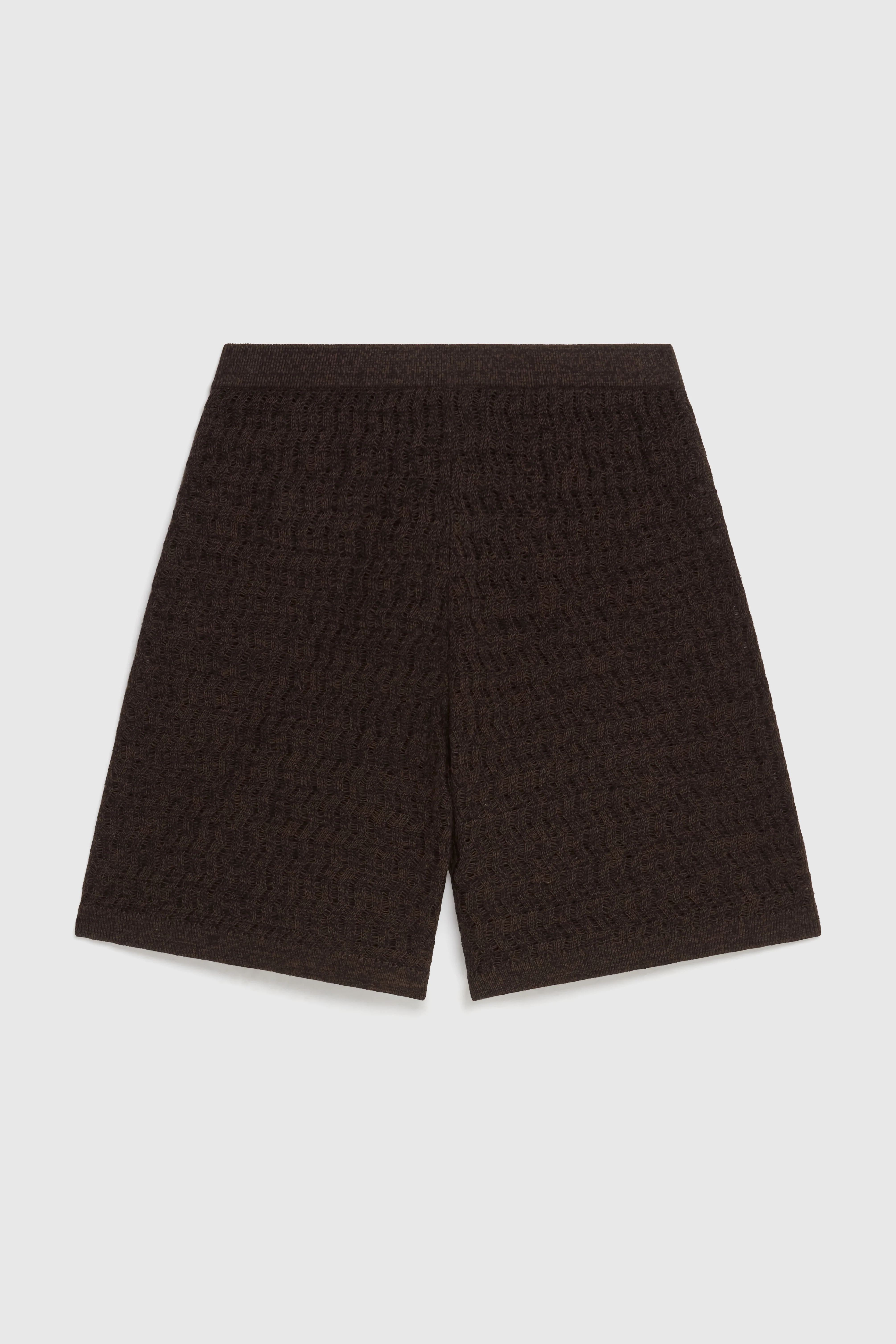 MARI KNIT EYELASH SHORTS - ESPRESSO