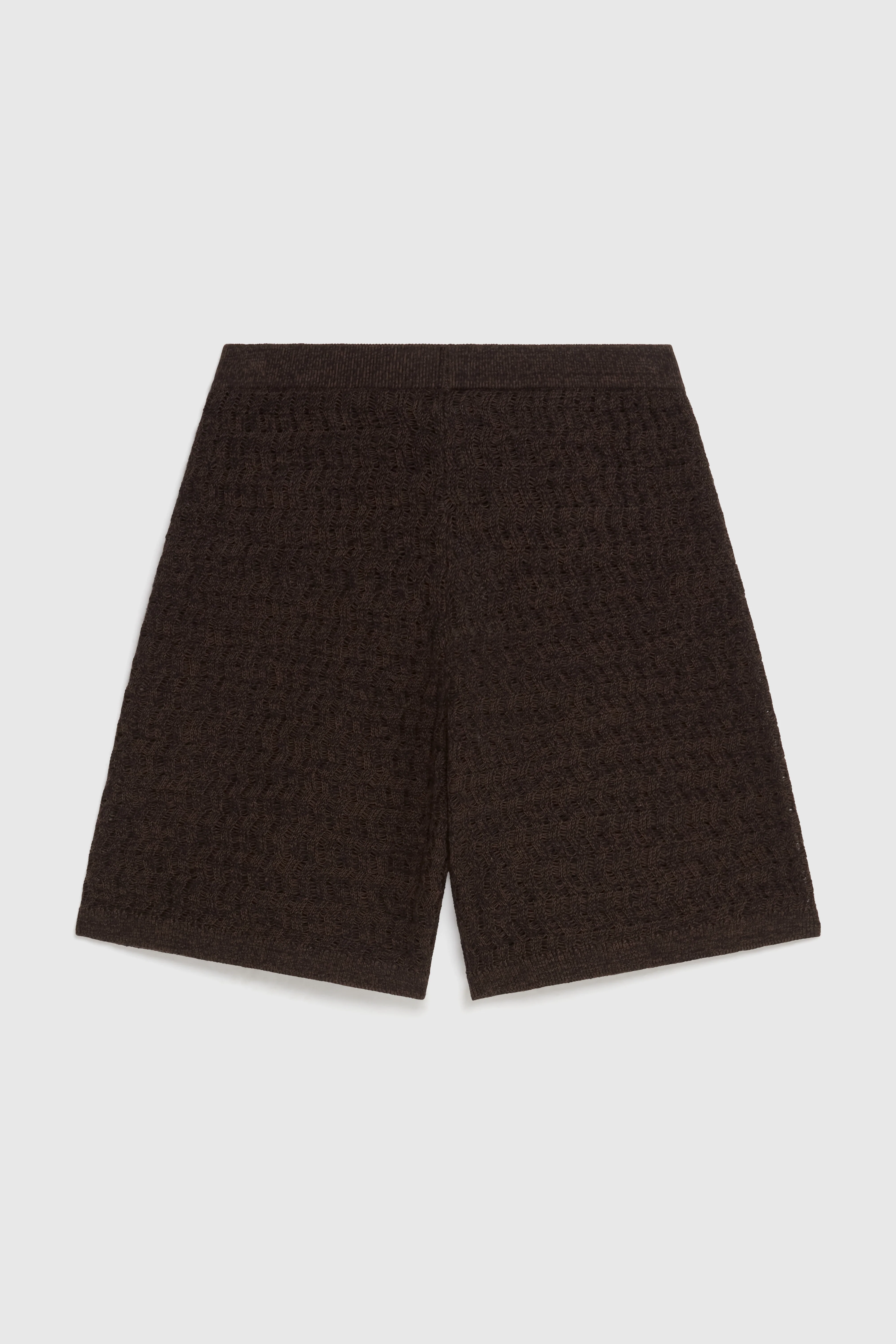 MARI KNIT EYELASH SHORTS - ESPRESSO - Image 2