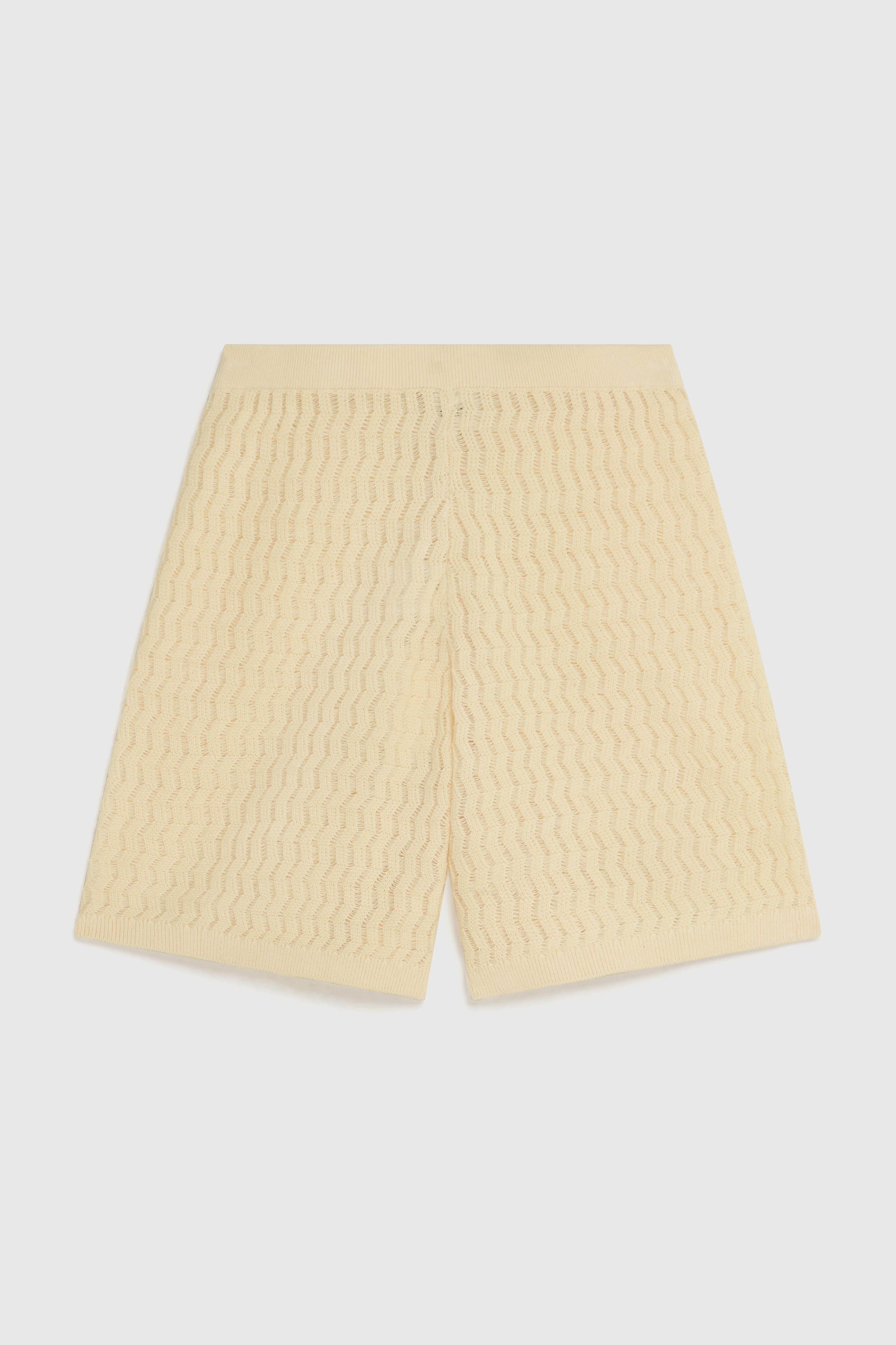 MARI KNIT EYELASH SHORTS - VANILLA