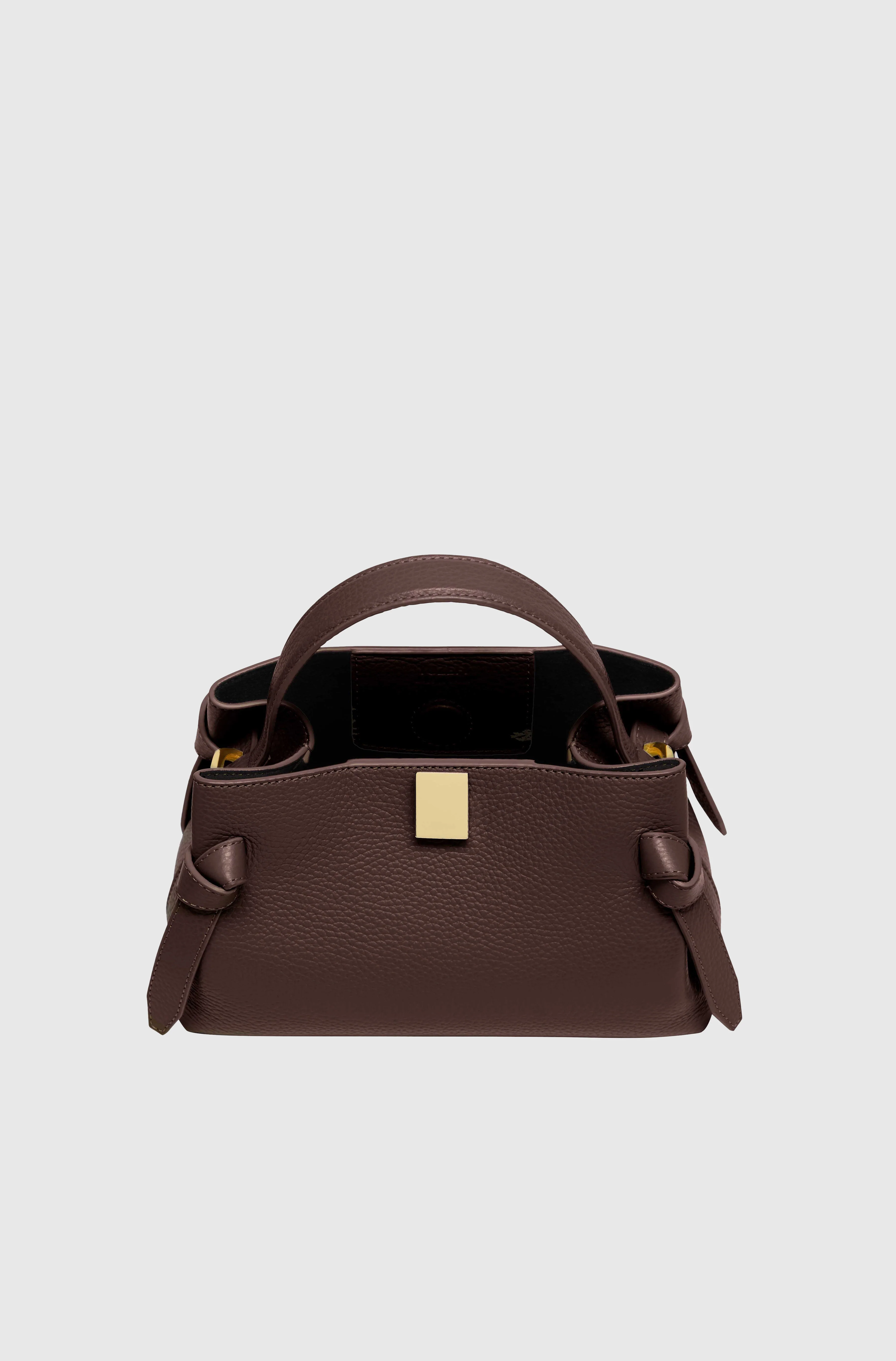 GYOZA MINI - ESPRESSO PEBBLE GRAINED LEATHER - Image 4