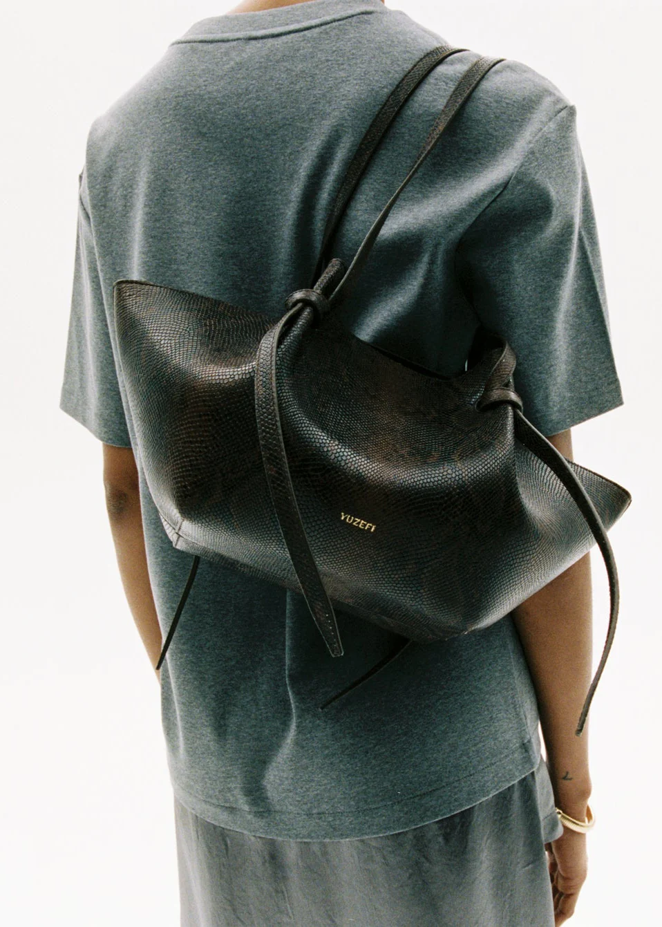 MOCHI - EMBOSSED SNAKE COWHIDE LEATHER - Image 3