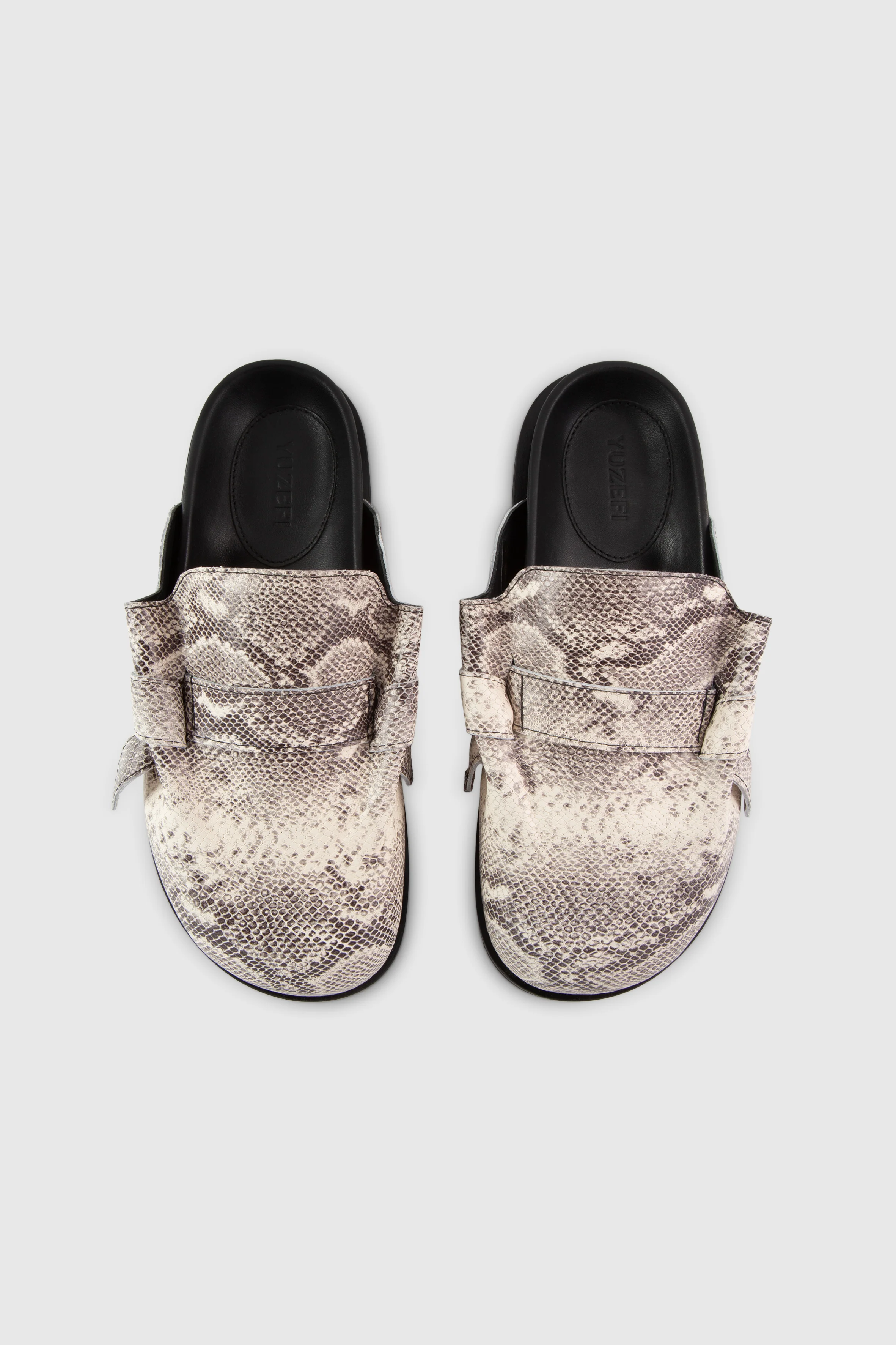 MOCHI SLIDES - EMBOSSED ASH SNAKE LEATHER - Image 3
