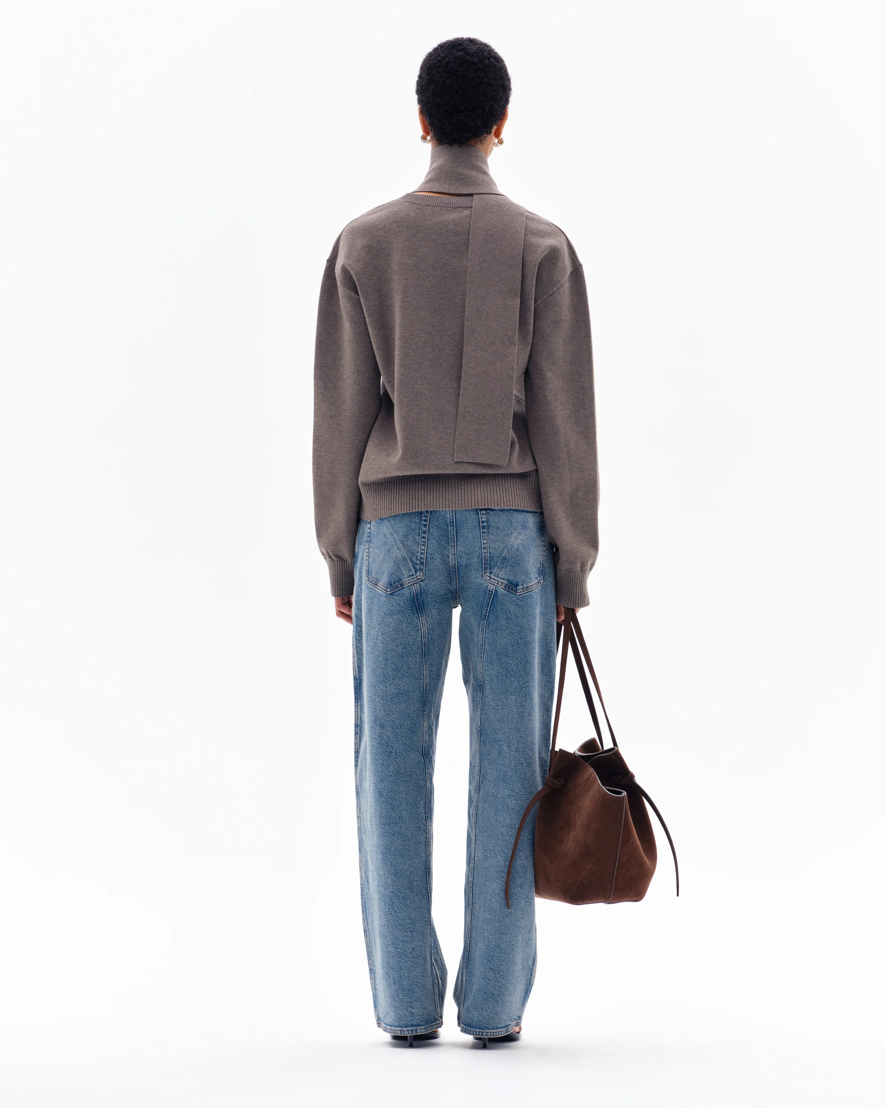 OLA PLAIN SLASH JUMPER - CLAY - Image 4