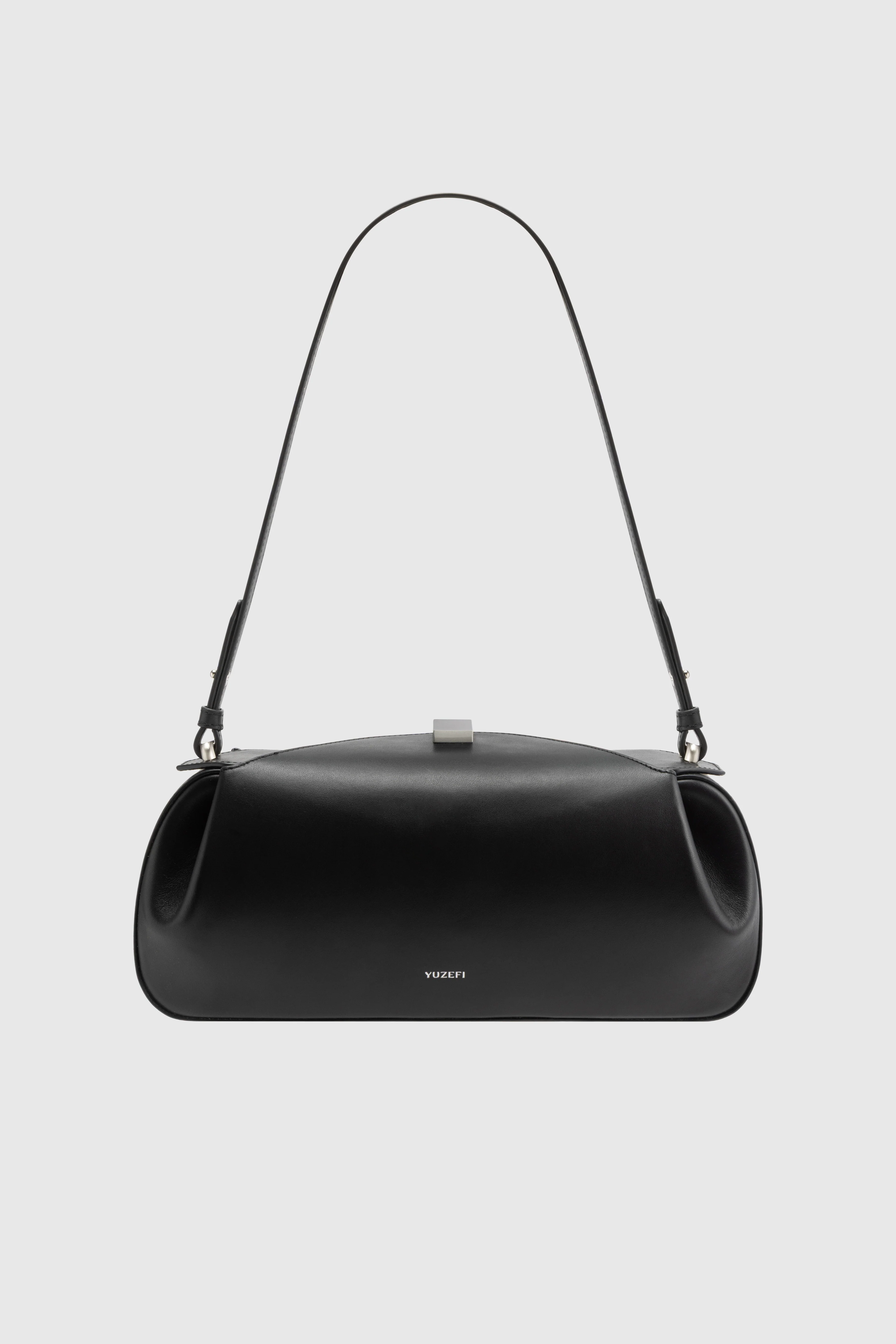 OYSTER CLUTCH - BLACK SMOOTH LEATHER - Image 4