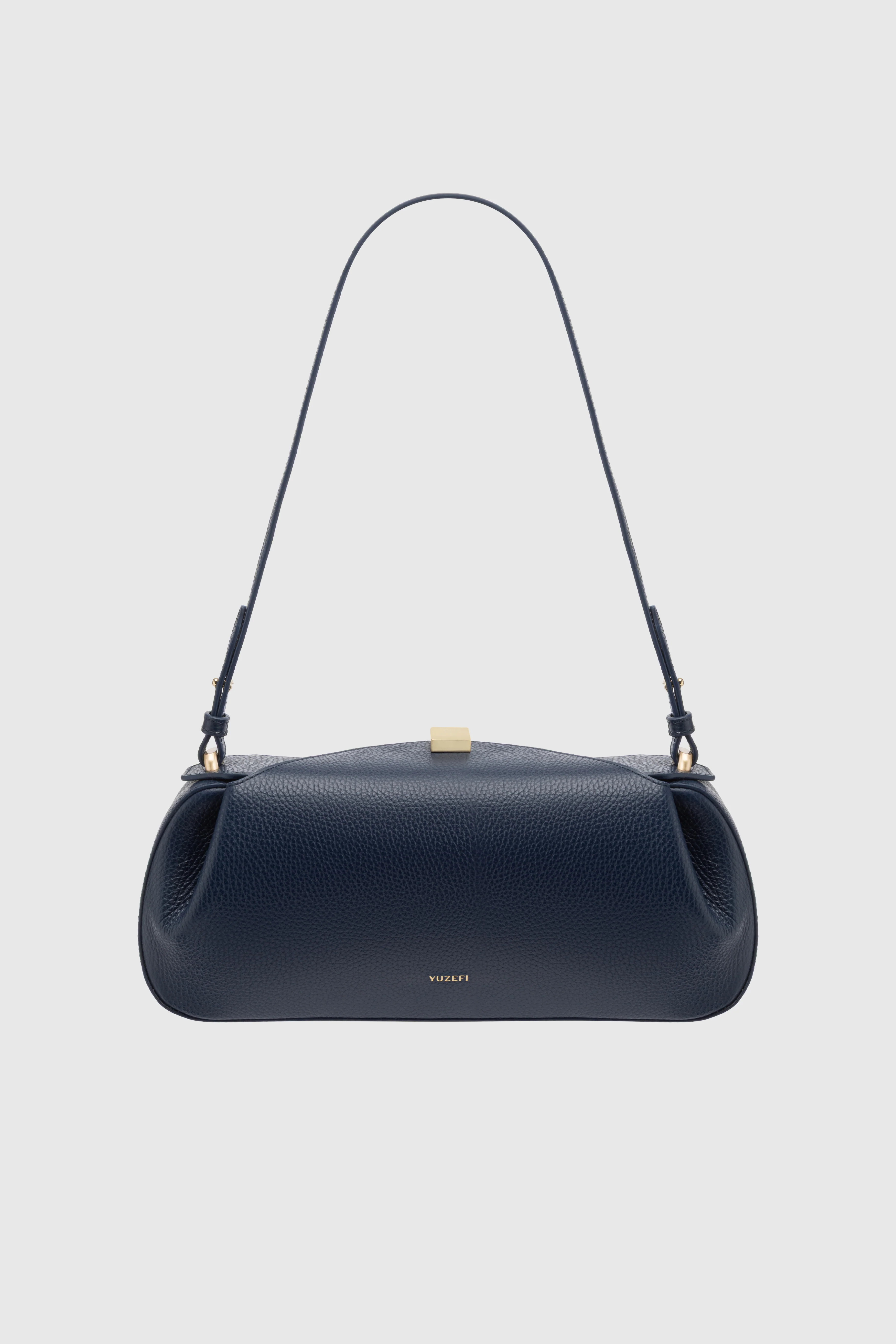 OYSTER CLUTCH - MIDNIGHT PEBBLE GRAINED LEATHER - Image 3