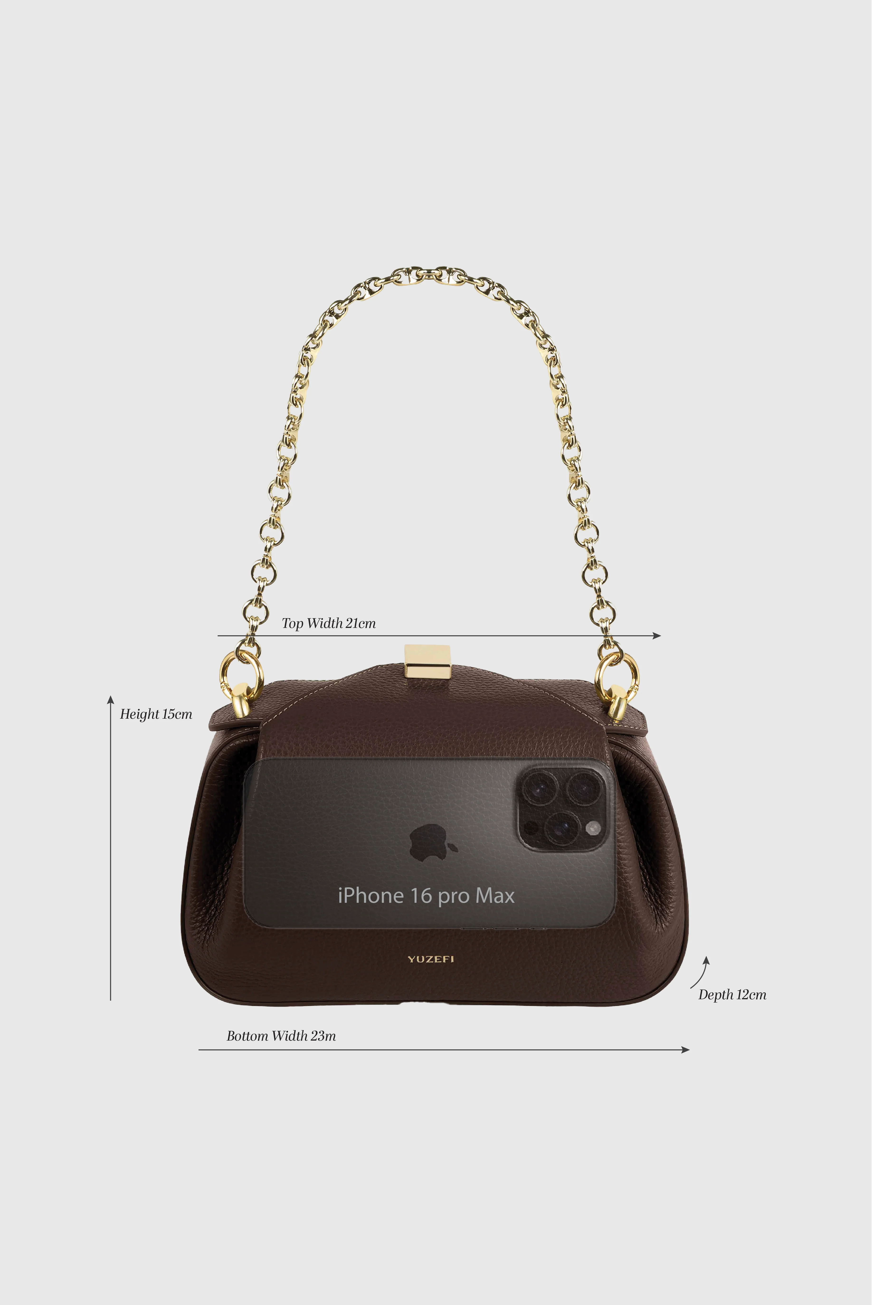 OYSTER MINI CLUTCH - ANGORA PEBBLE GRAINED LEATHER - Image 6