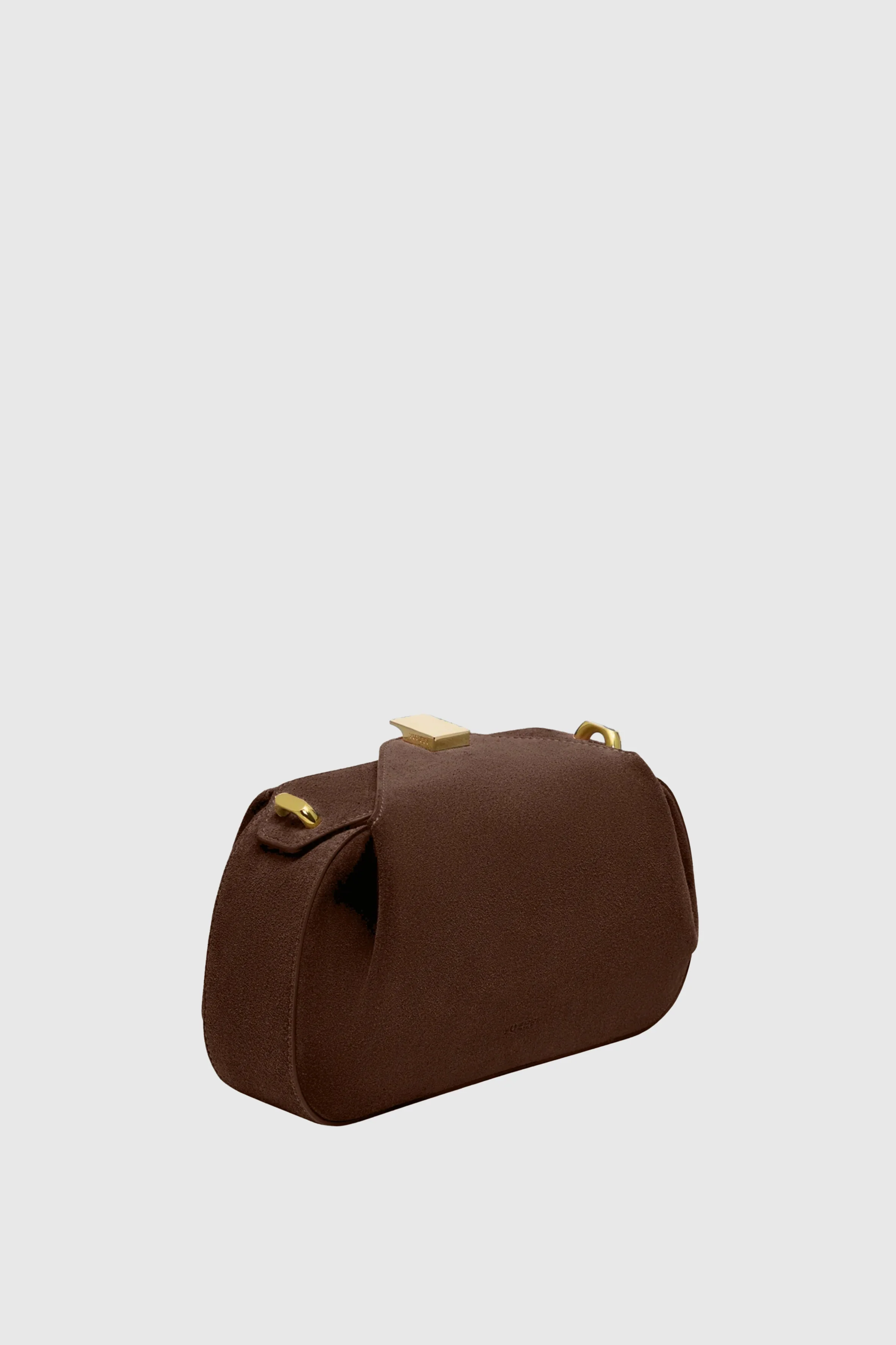 OYSTER MINI CLUTCH - CHOCOLATE SUEDE - Image 2